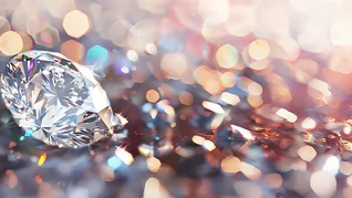 Gros plan d'un diamant taillé révélant son éclat — guide du diamant par l'atelier Bajoia à Sèvres