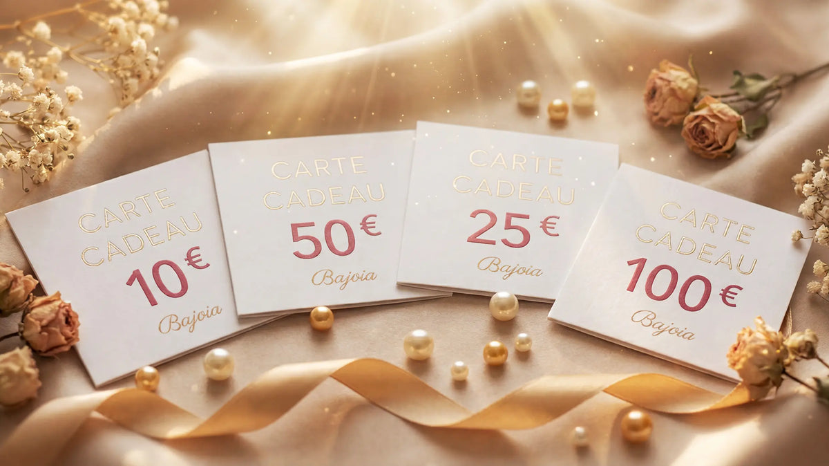 Cartes cadeaux Bajoia de 10 à 100 euros, bijouterie créateur à Sèvres