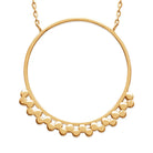Collier plaqué or 45 cm avec gros pendentif