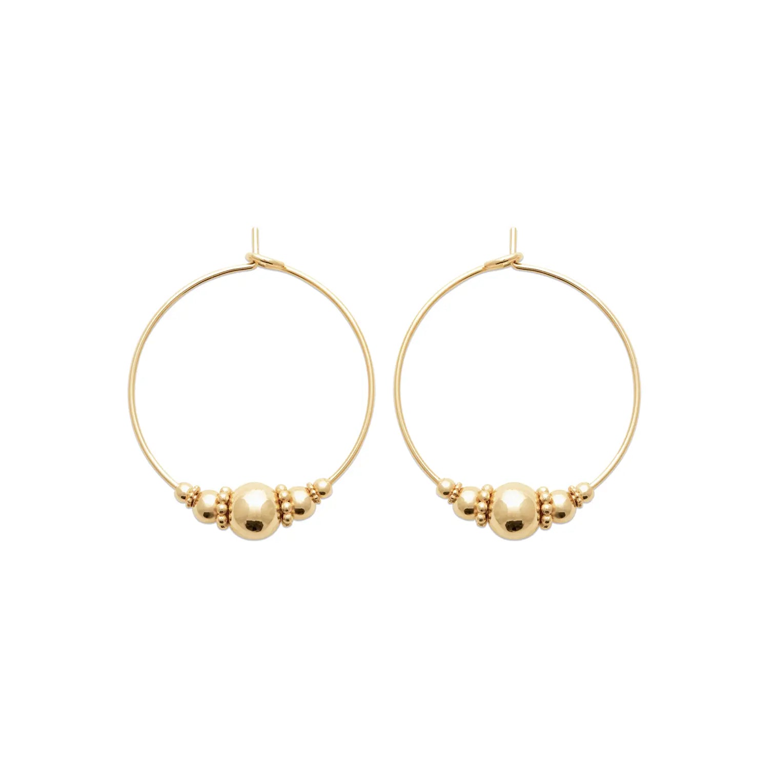 Boucles d'oreilles créoles plaqué or 18 carats