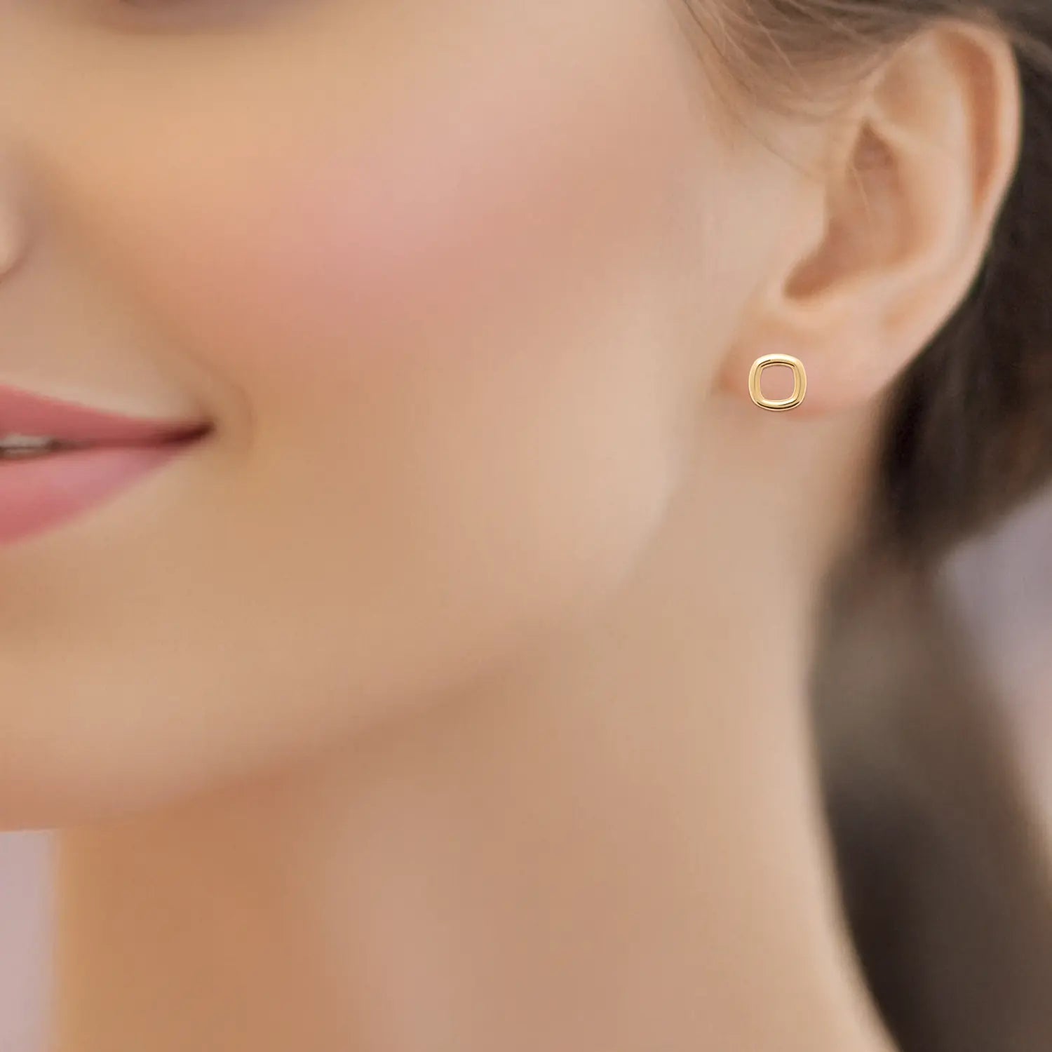 Boucles d’oreilles puces plaqué or 18 carats