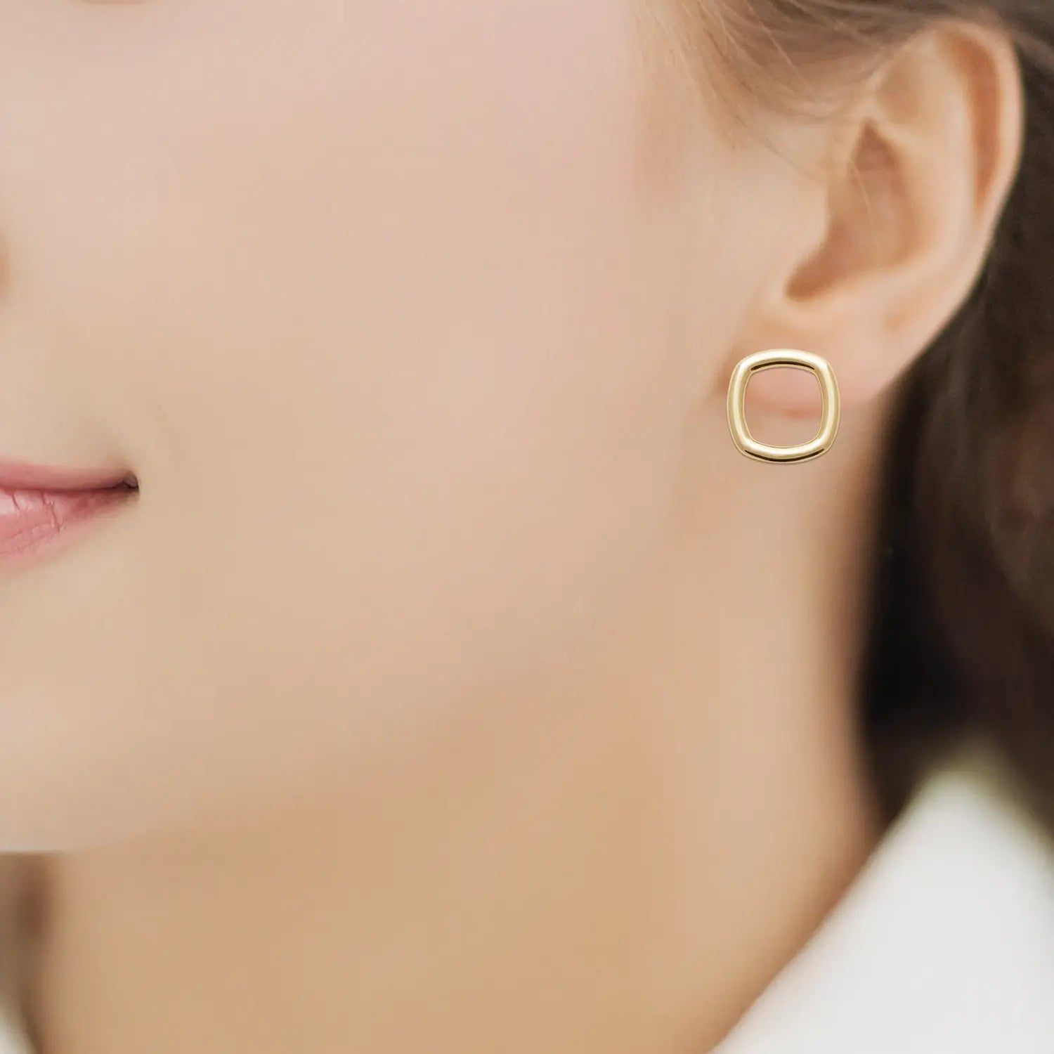 Boucles d’oreilles puces plaqué or 18 carats