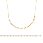 Collier plaqué or 45 cm avec pampilles étoiles