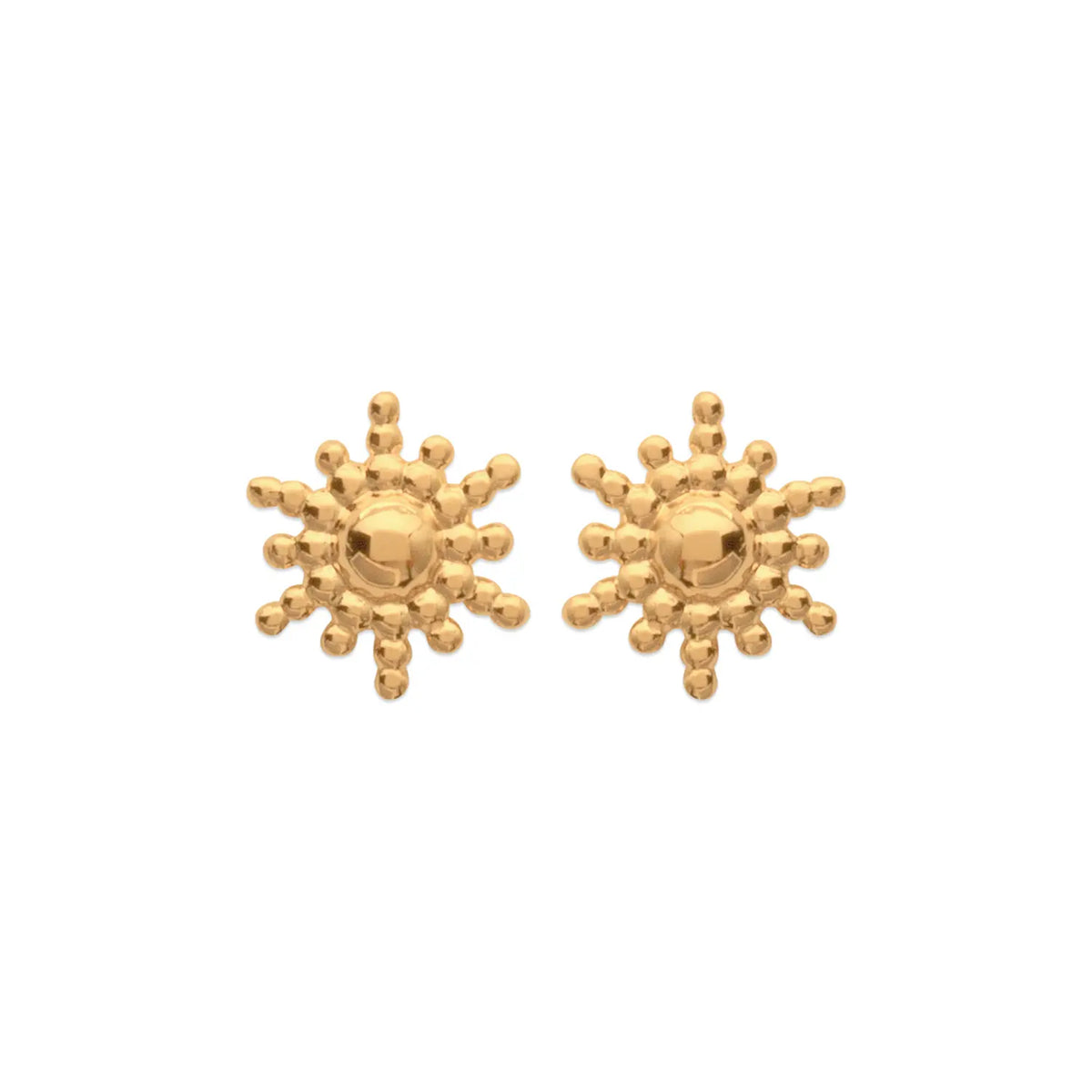 Boucles D'oreilles Pour Enfant Plaqué Or 18 Carats - Modèle Pomme, Neuves étiquetées