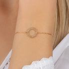 Bracelet plaqué or jaune 18 carats soleil