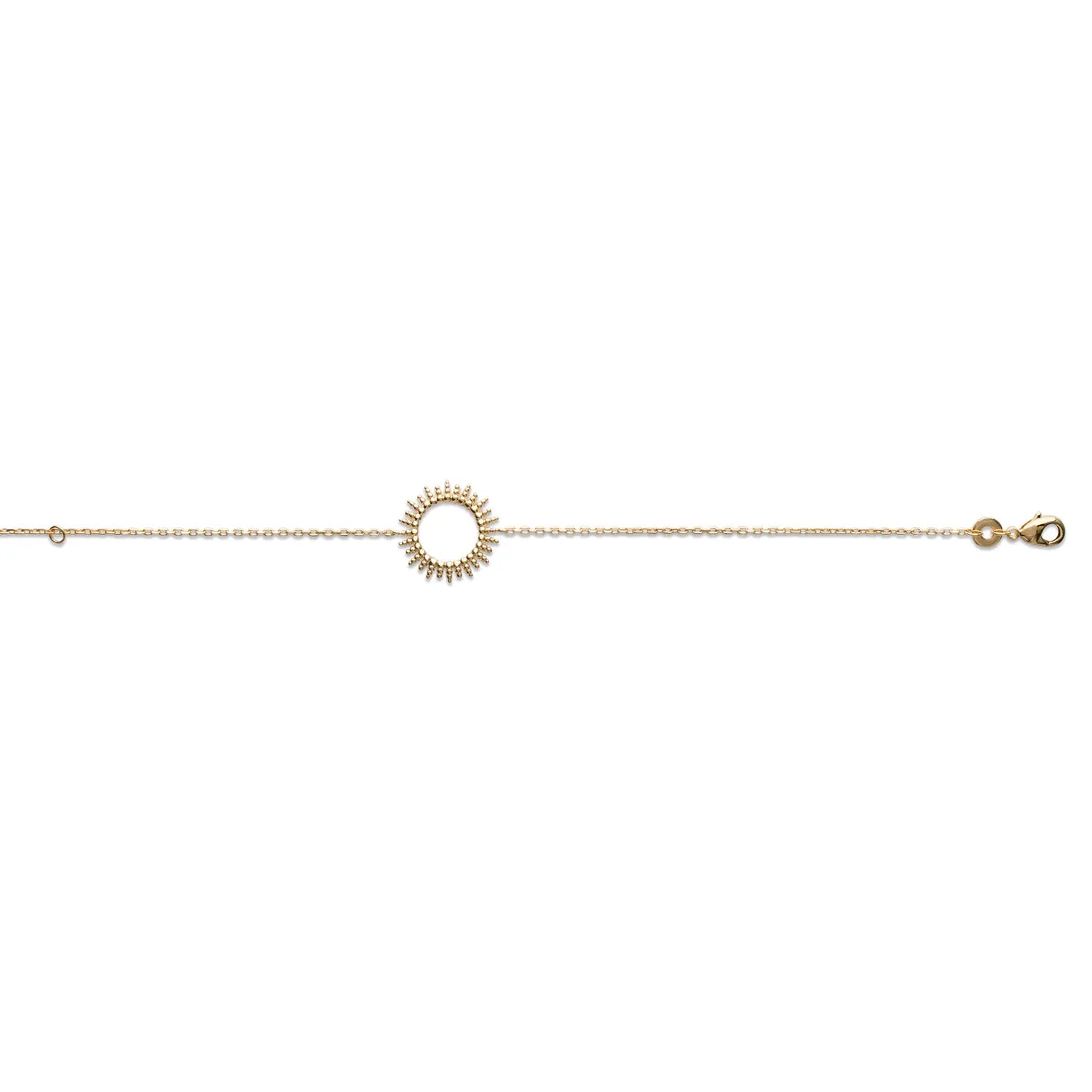 Bracelet plaqué or jaune 18 carats soleil