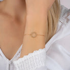 Bracelet plaqué or jaune 18 carats soleil
