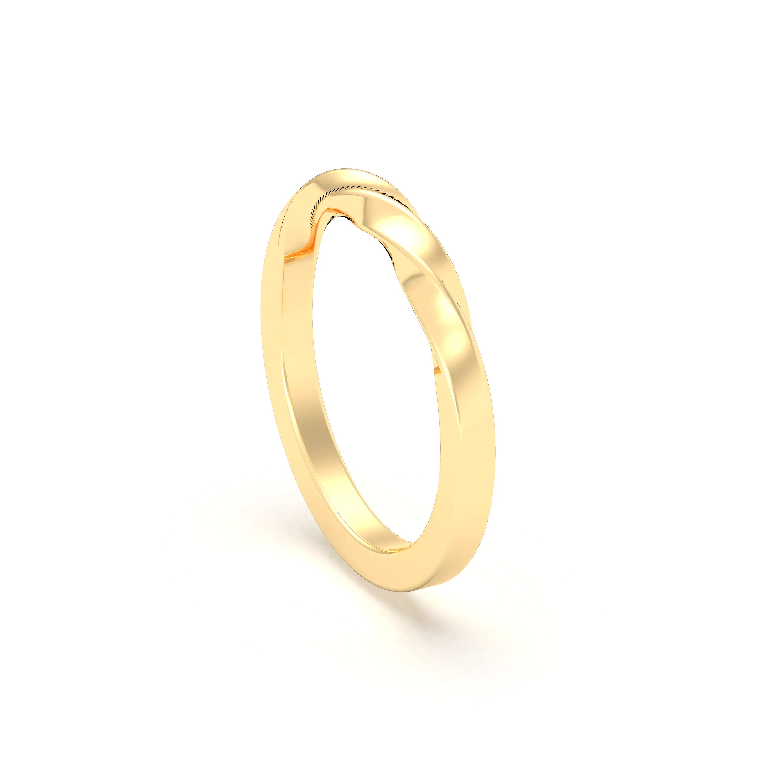 Alliance Katia demie-torsade en or 18 carats homme ou femme - Bajoia