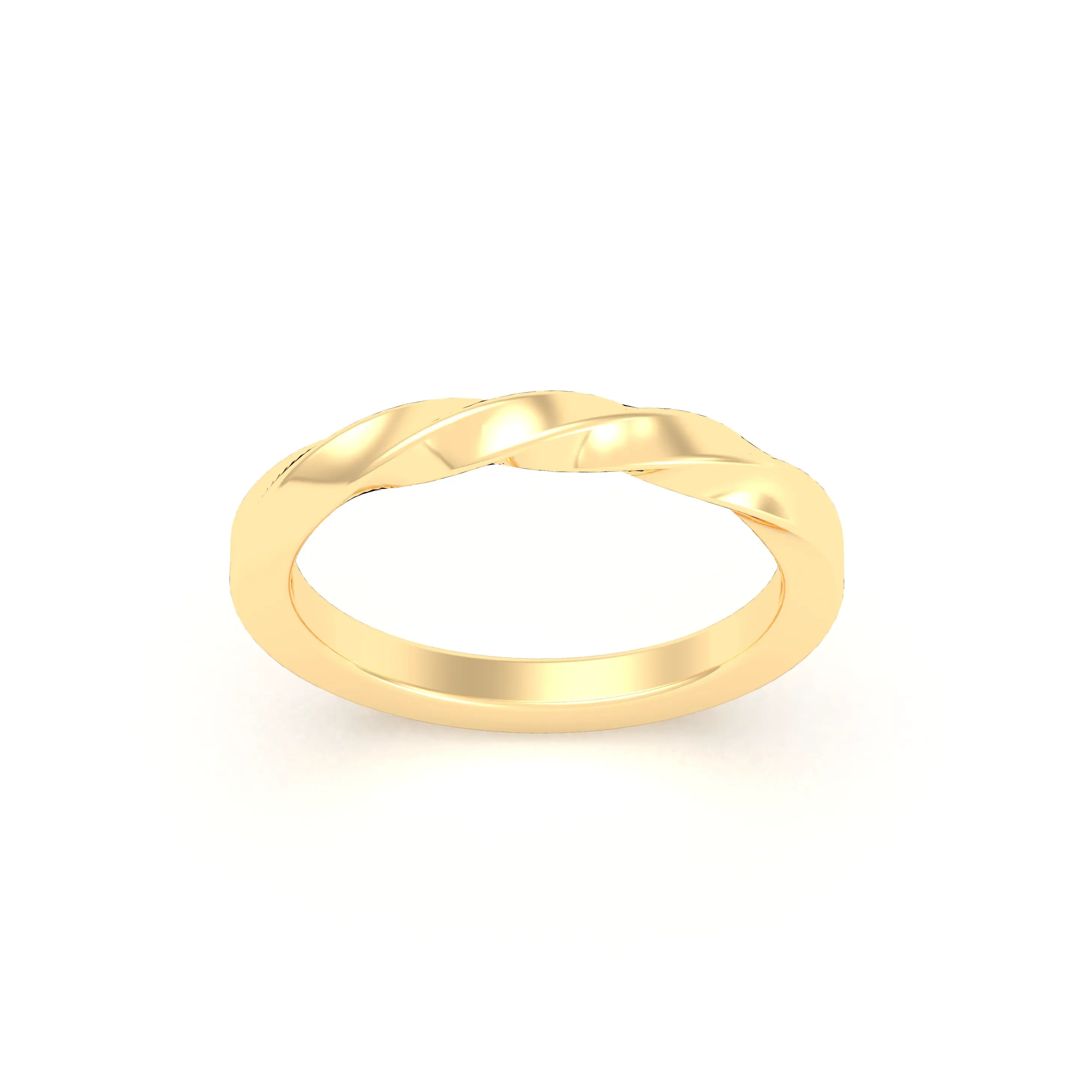 Alliance Katia demie-torsade en or 18 carats homme ou femme - Bajoia