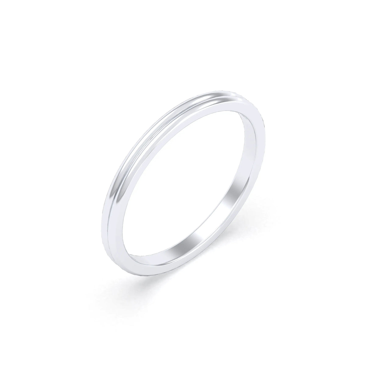 Alliance Unisson double rang en or blanc 18 carats