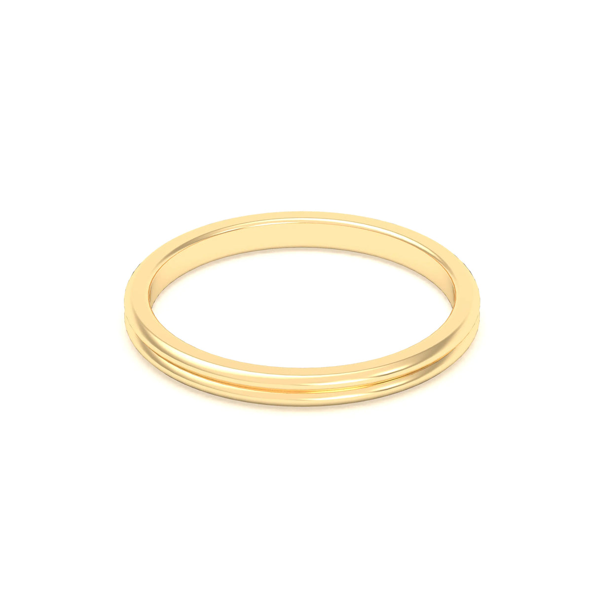 Alliance Unisson double rang en or jaune 18 carats