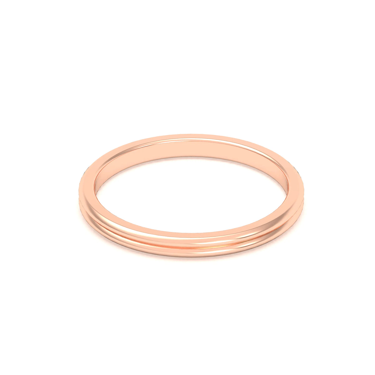 Alliance Unisson double rang en or rose 18 carats