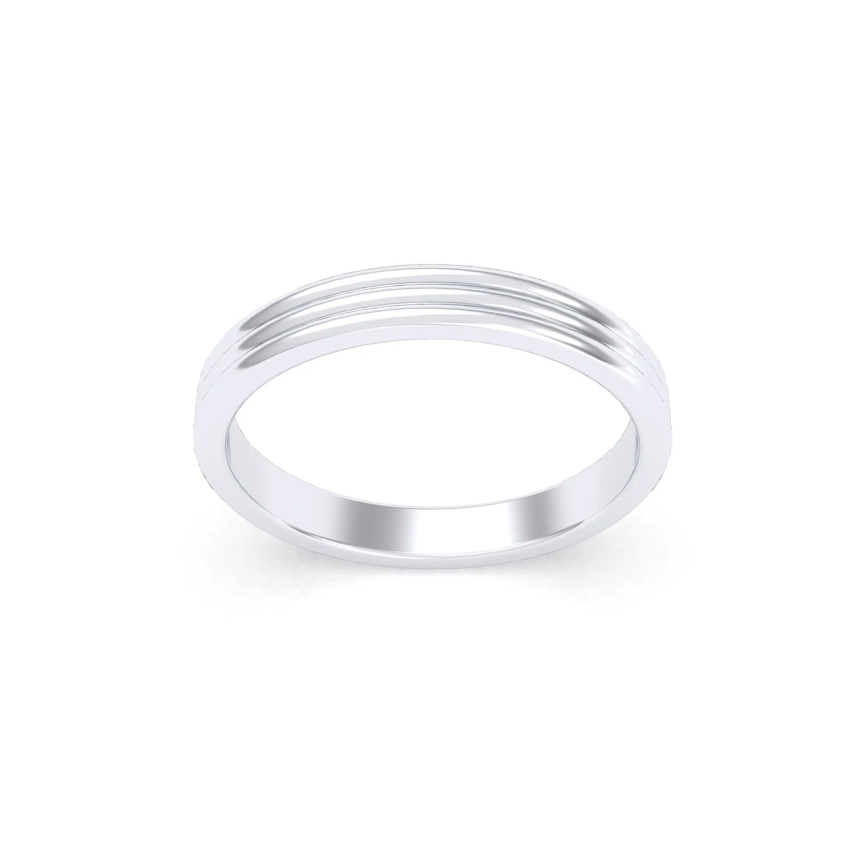 Alliance Unisson triple rang en or blanc 18 carats