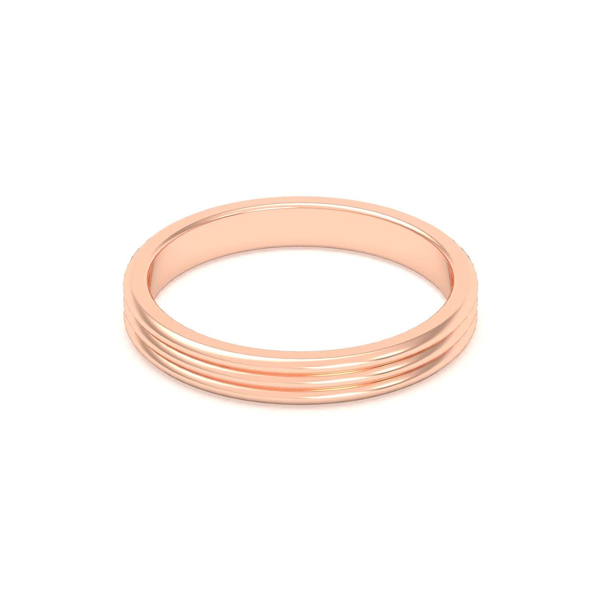 Alliance Unisson triple rang en or rose 18 carats