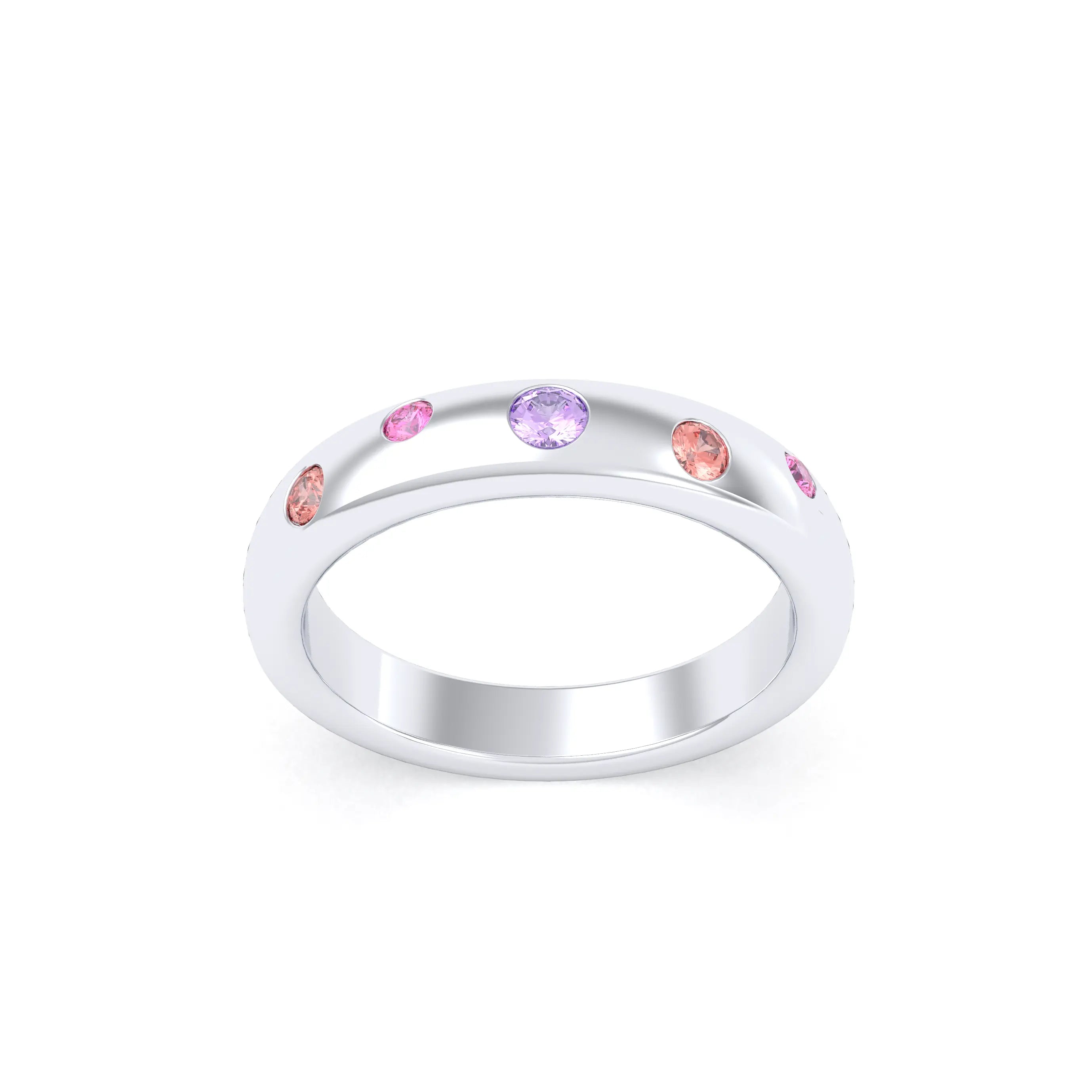 Bague Elisa – L'Alliance de l'Argent 950 et des Saphirs Précieux