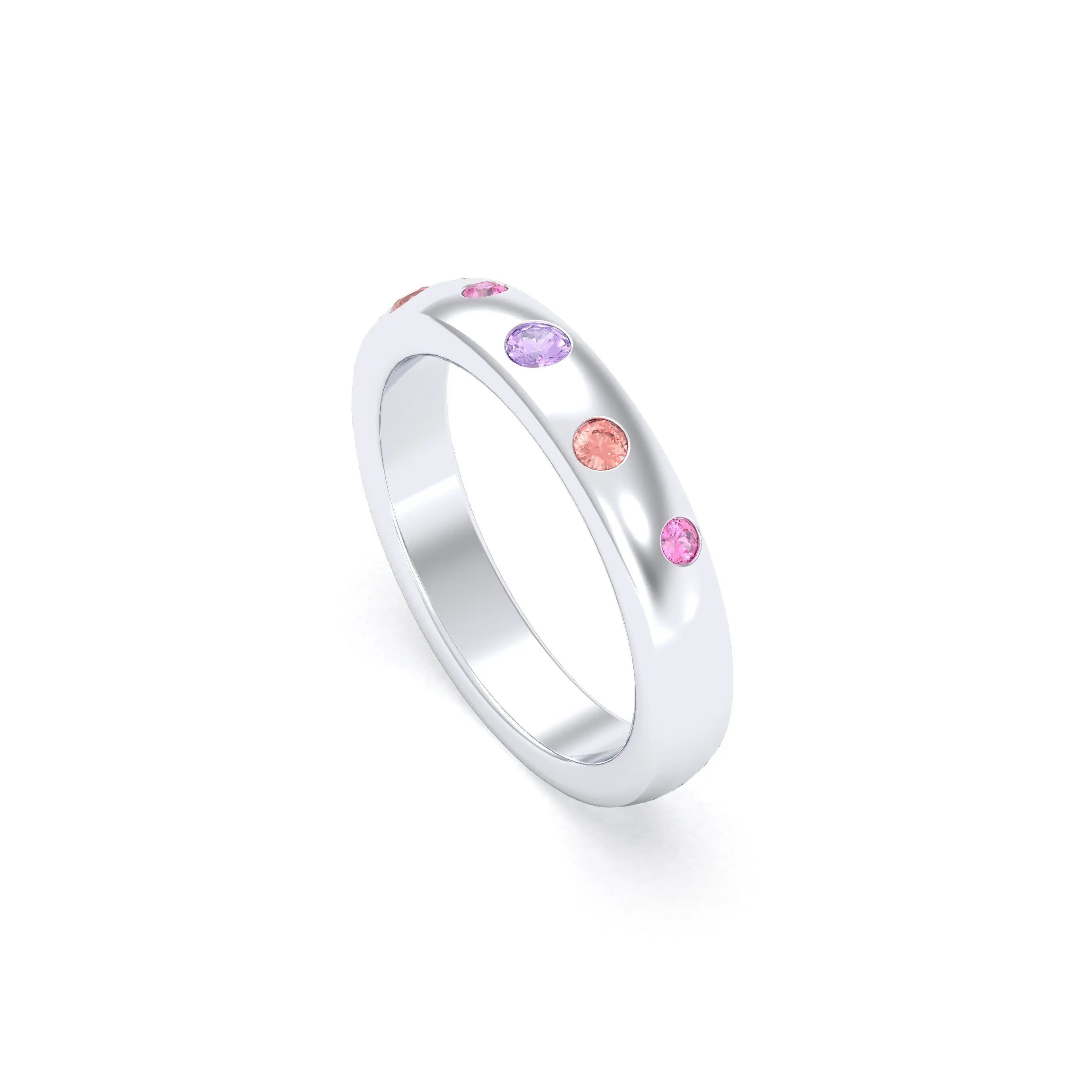 Bague Elisa – L'Alliance de l'Argent 950 et des Saphirs Précieux