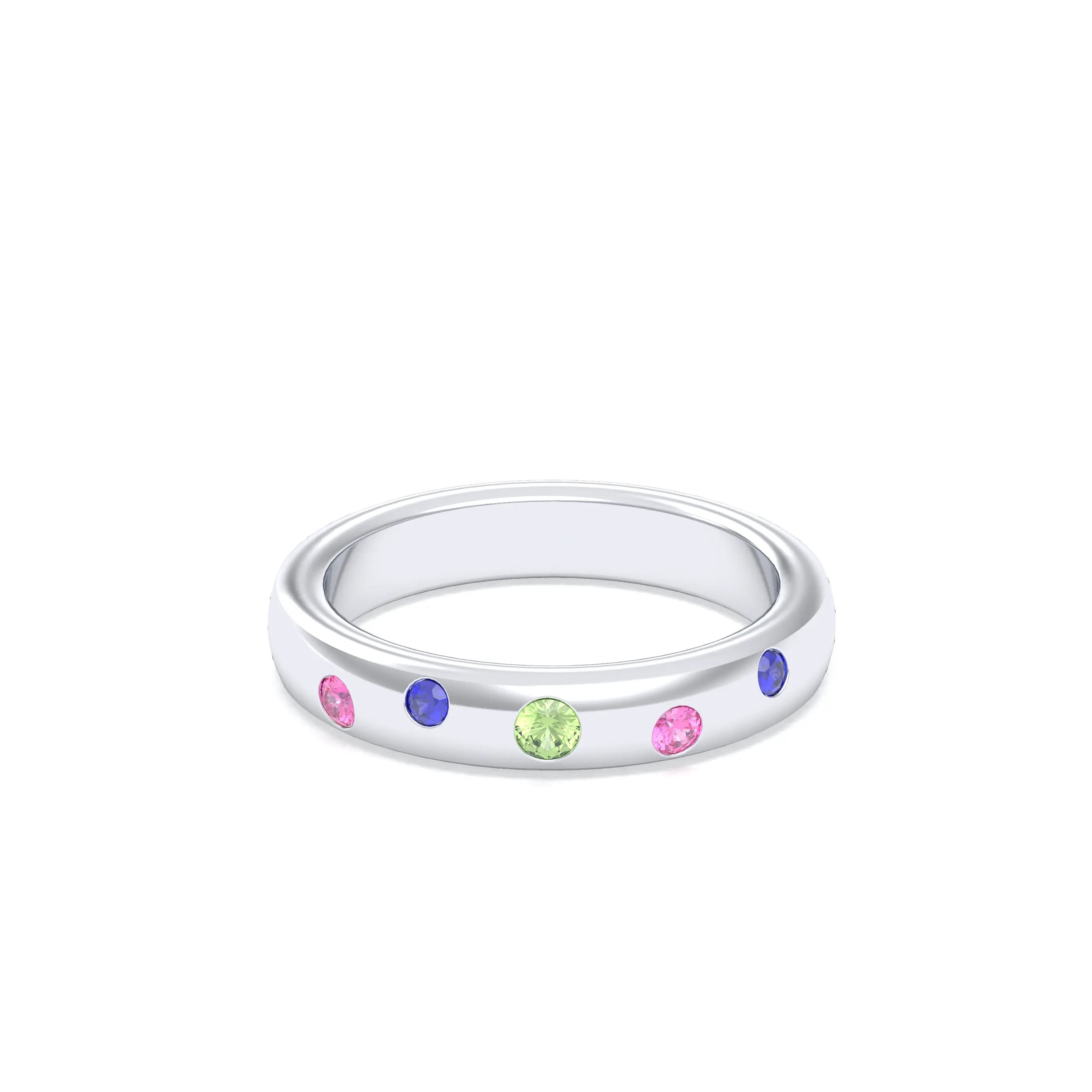 Bague Elisa – L'Alliance de l'Argent 950 et des Saphirs Précieux