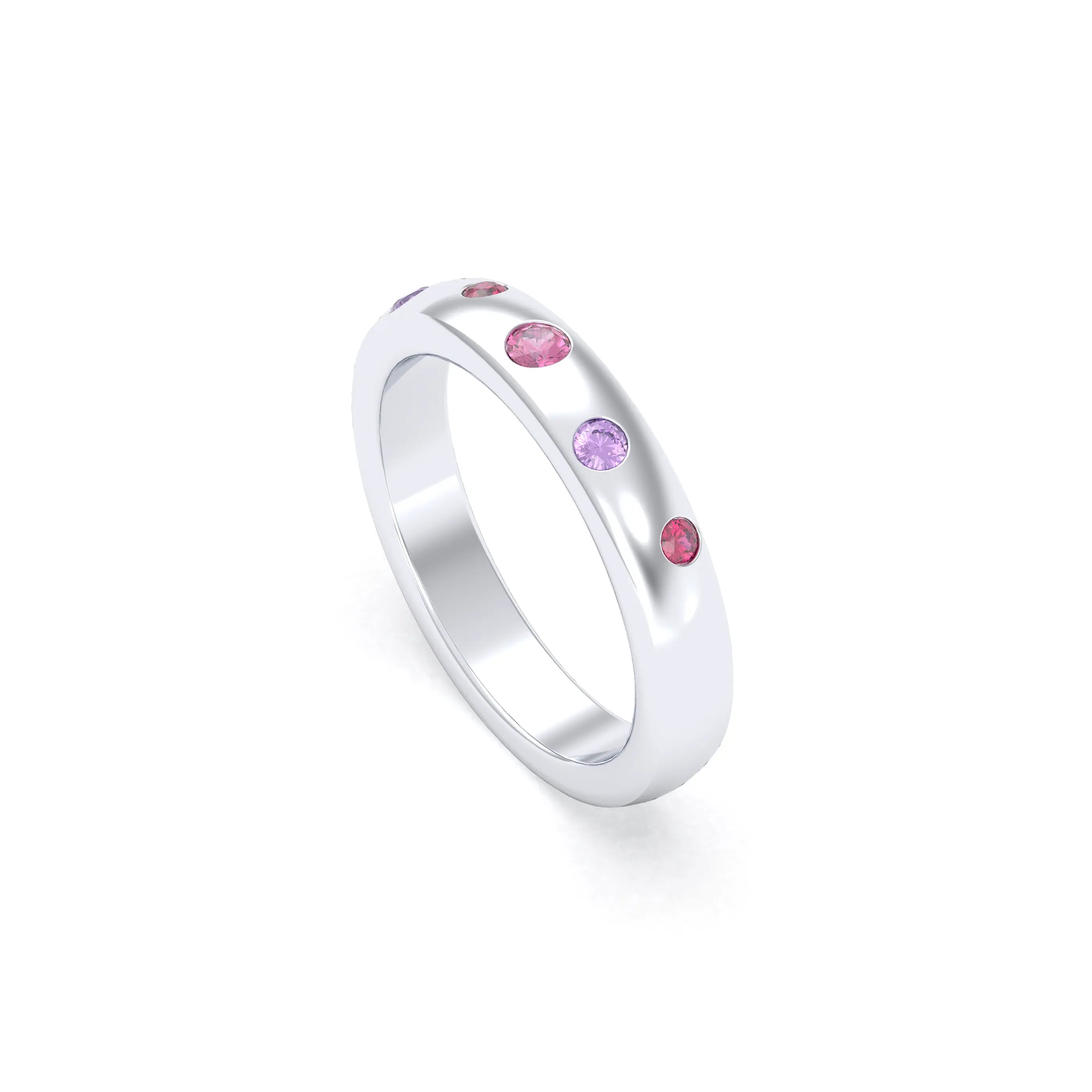 Bague Elisa – L'Alliance de l'Argent 950 et des Saphirs Précieux