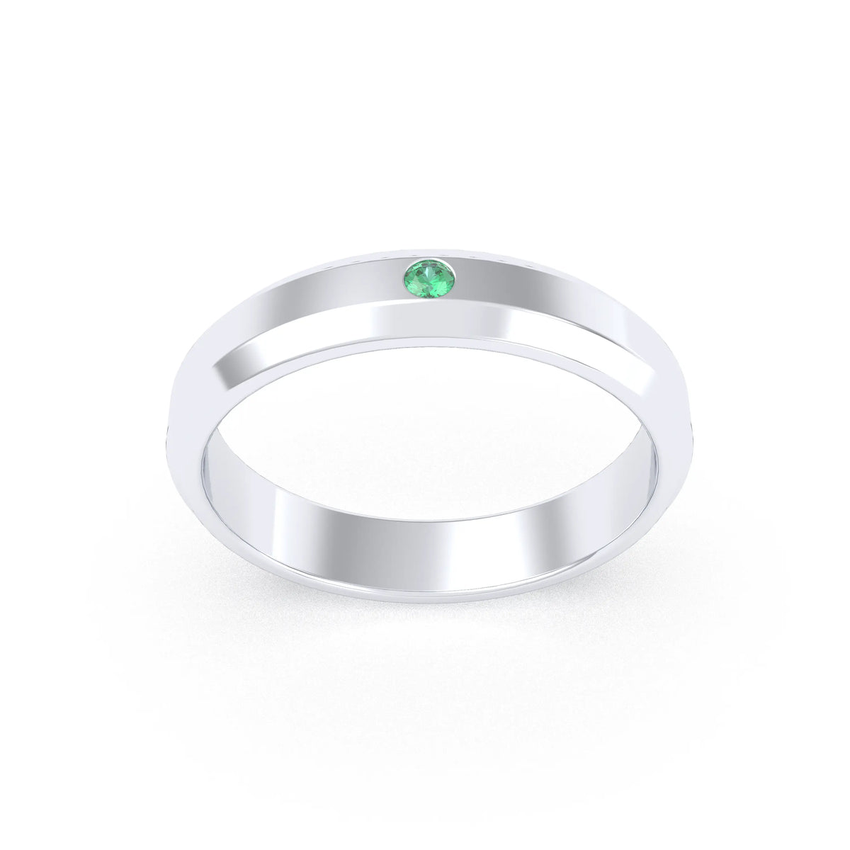 Bague Elisa Architecte biseautée en argent 950 – pierre fine ou précieuse au choix