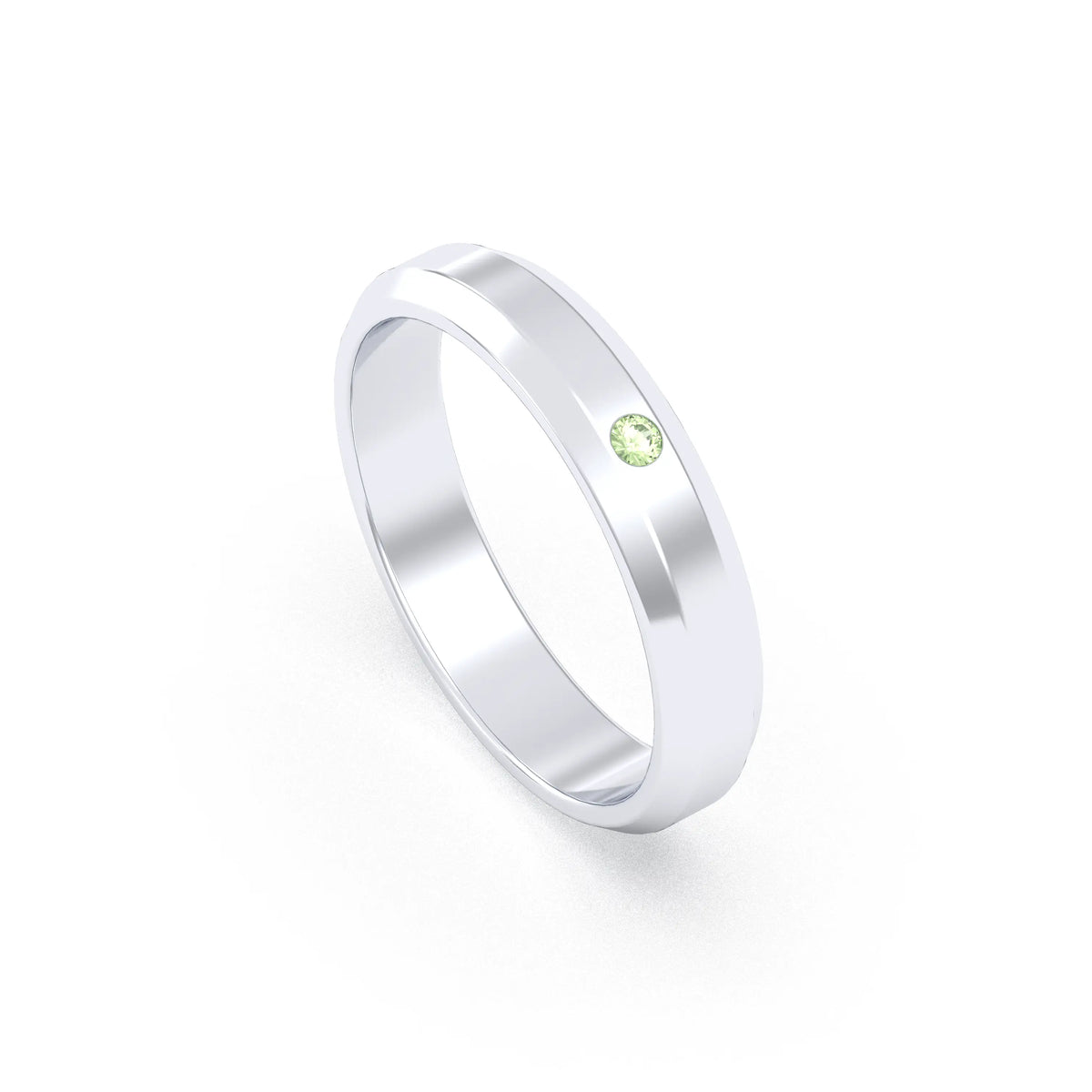 Bague Elisa Architecte biseautée en argent 950 – pierre fine ou précieuse au choix