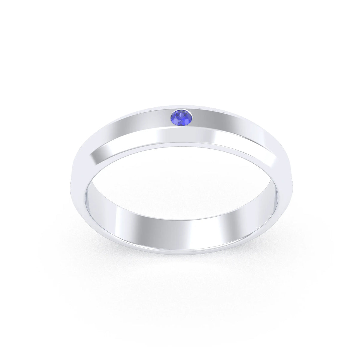 Bague Elisa Architecte biseautée en argent 950 – pierre fine ou précieuse au choix