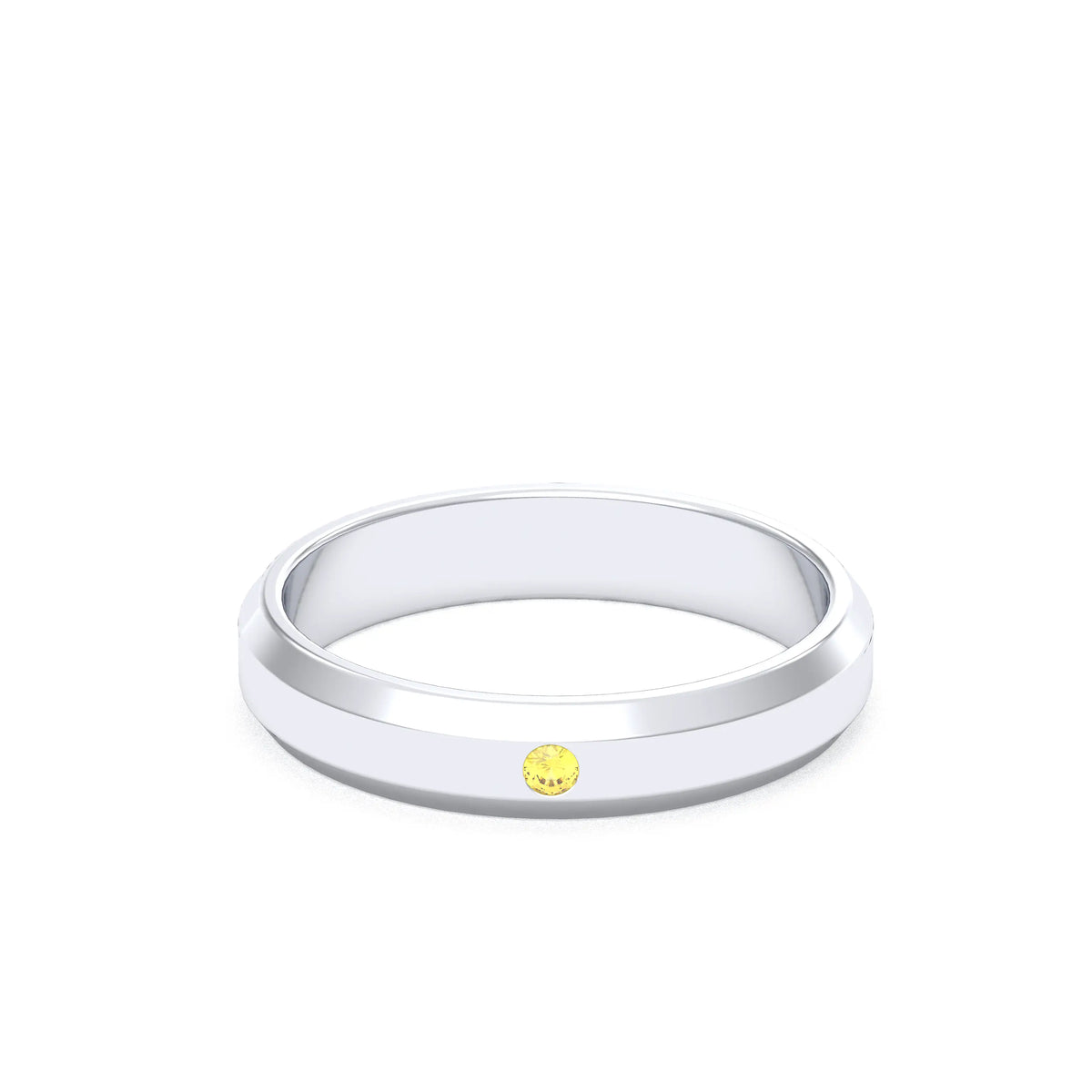 Bague Elisa Architecte biseautée en argent 950 – pierre fine ou précieuse au choix