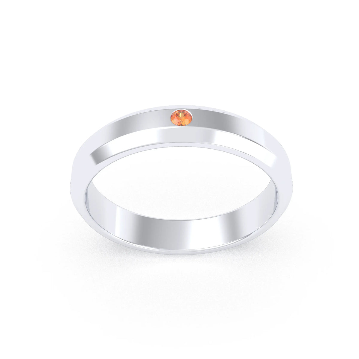 Bague Elisa Architecte biseautée en argent 950 – pierre fine ou précieuse au choix