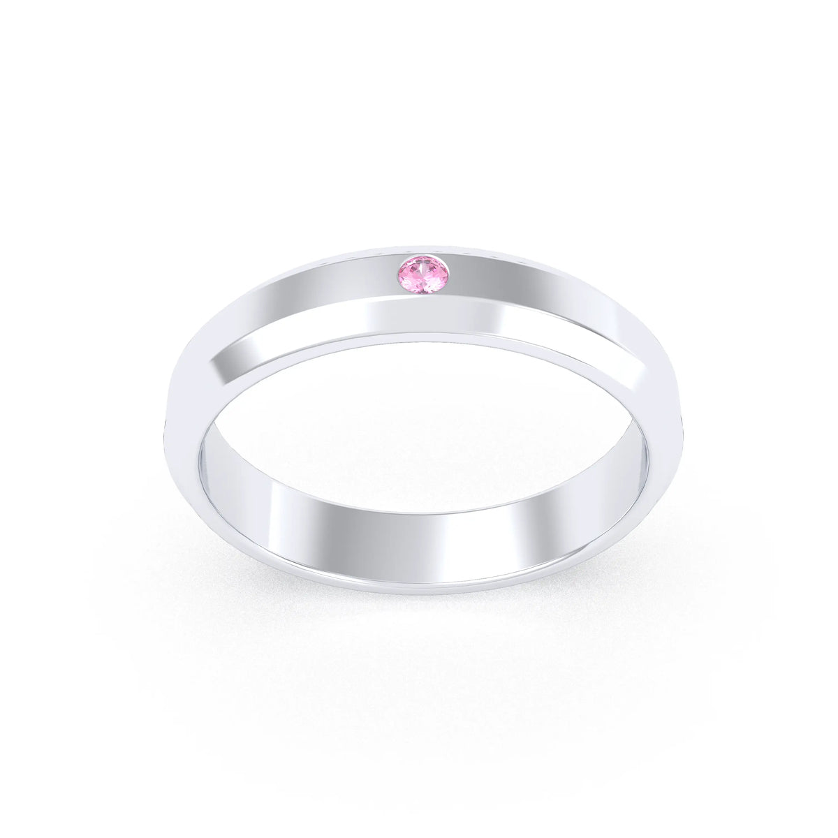 Bague Elisa Architecte biseautée en argent 950 – pierre fine ou précieuse au choix
