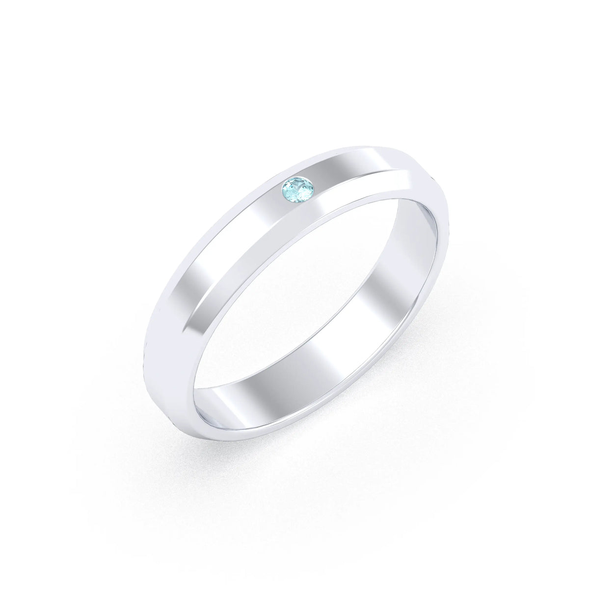 Bague Elisa Architecte biseautée en argent 950 – pierre fine ou précieuse au choix Topaze