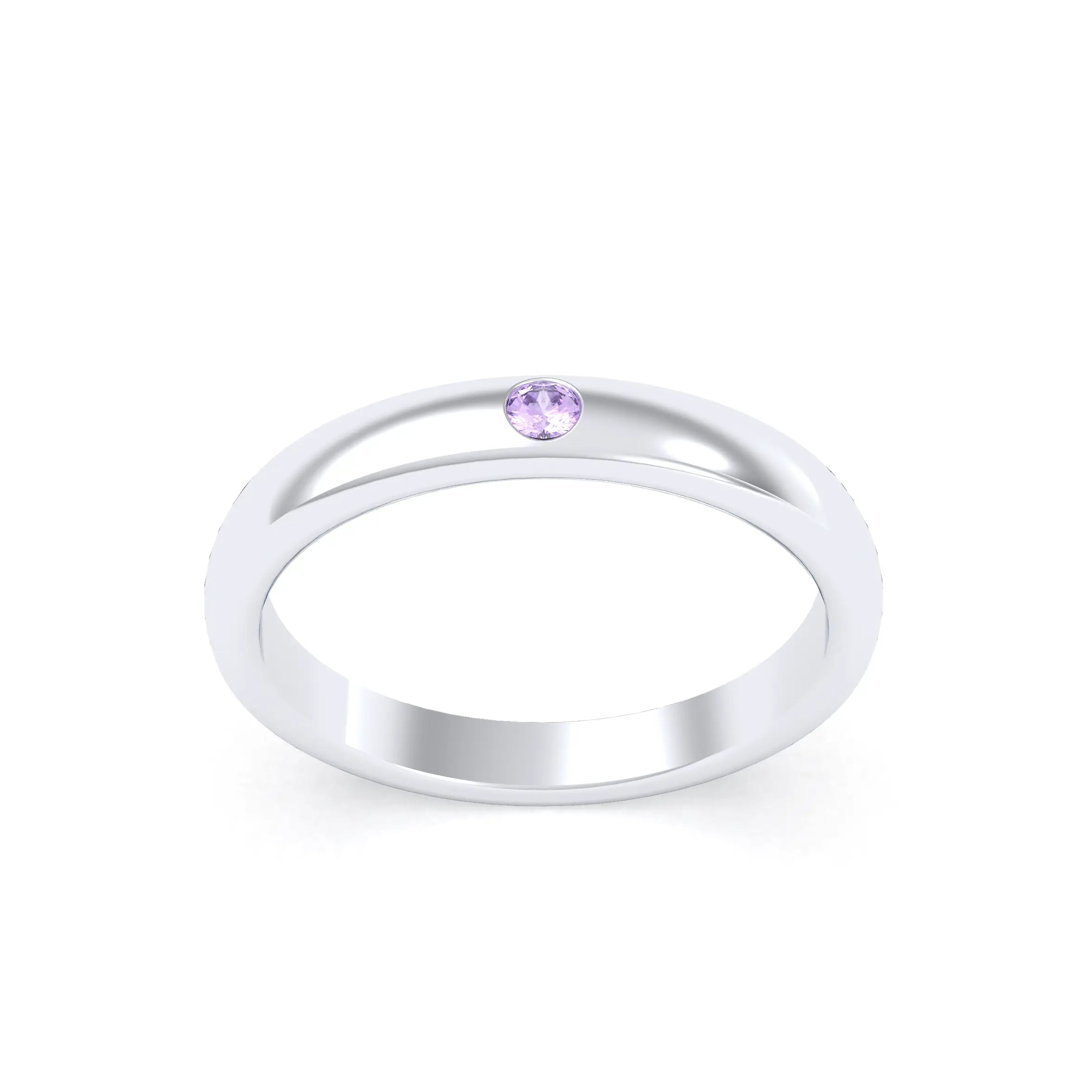 Bague Elisa Solitaire – L'Essence de l'Argent 950 et son Point de Lumière