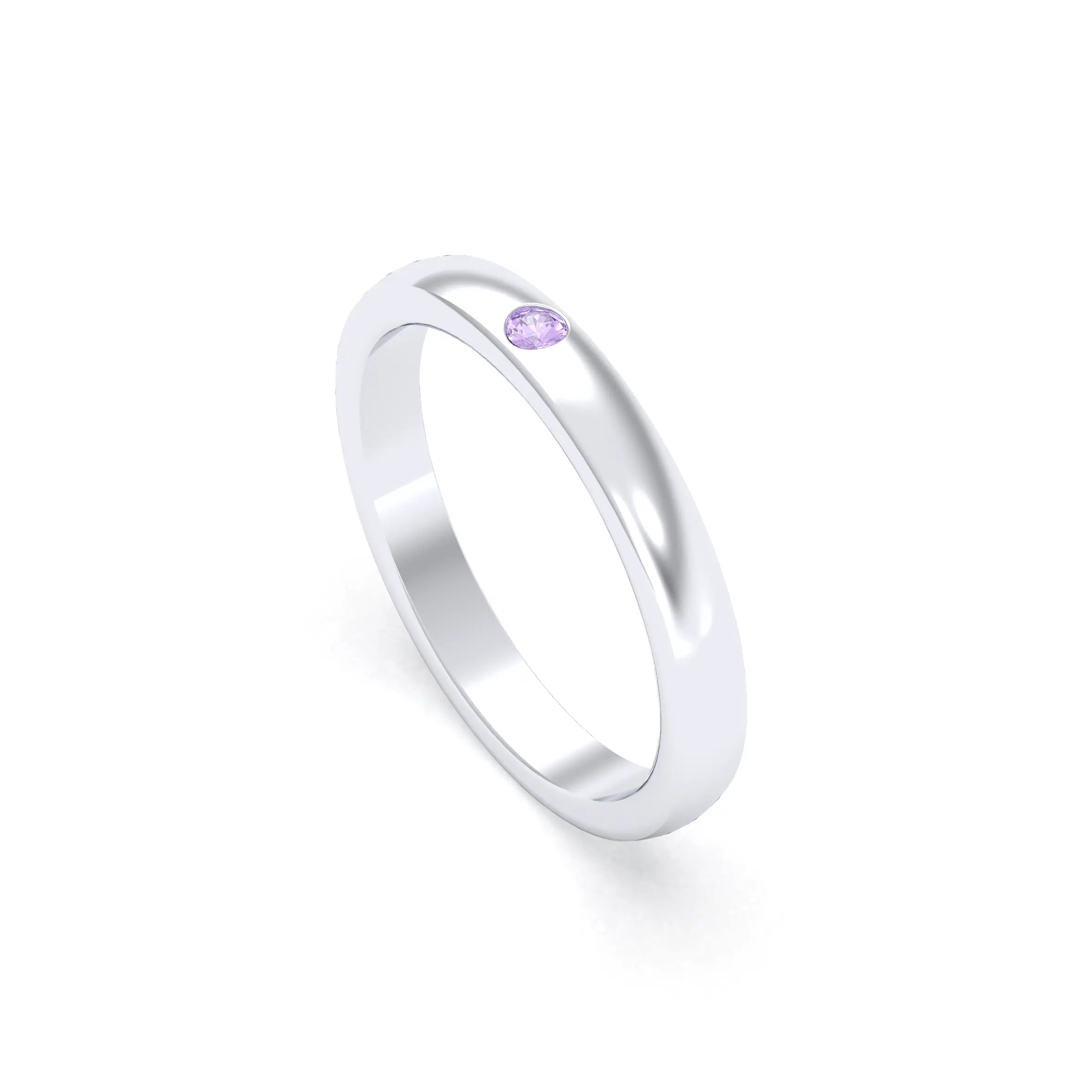 Bague Elisa Solitaire – L'Essence de l'Argent 950 et son Point de Lumière