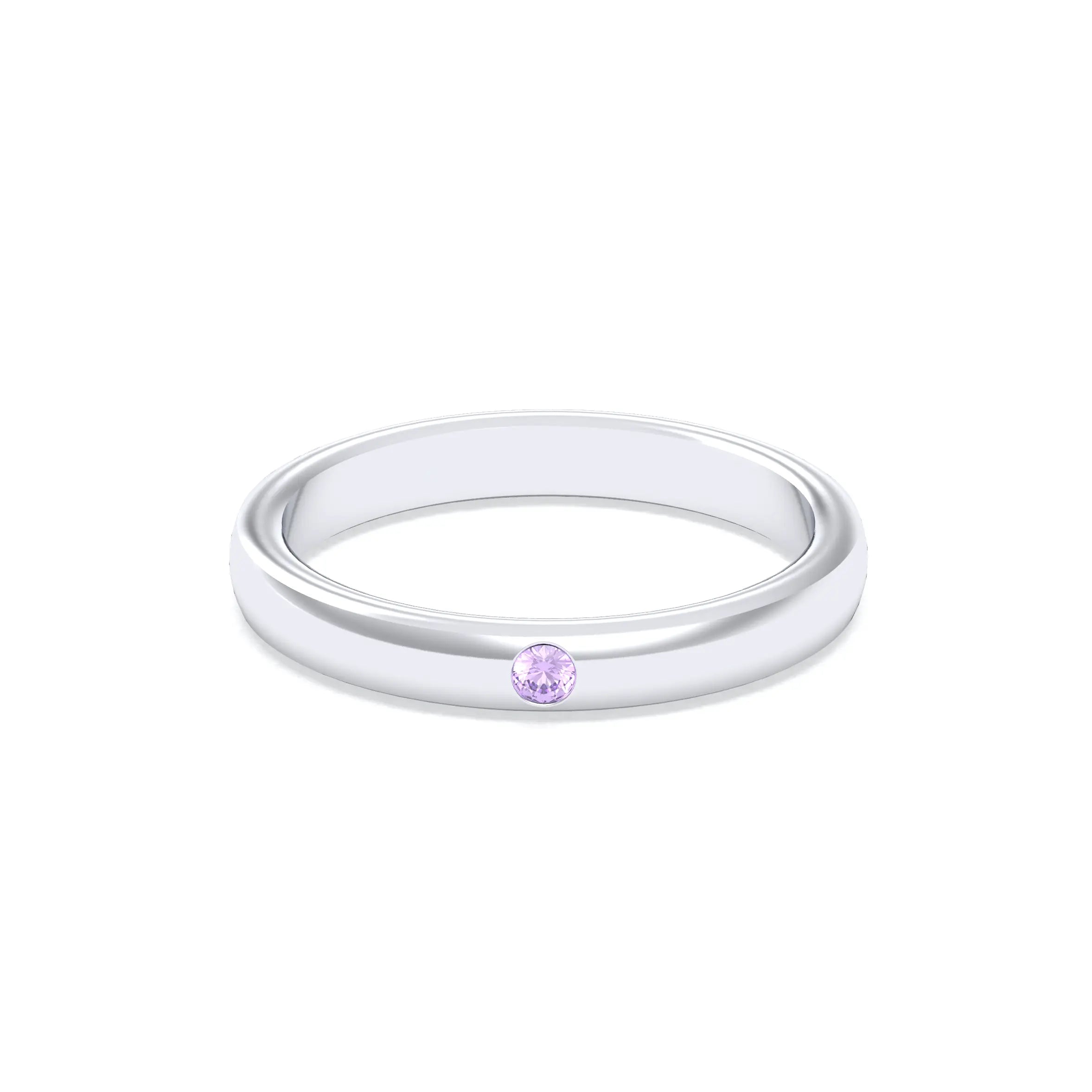 Bague Elisa Solitaire – L'Essence de l'Argent 950 et son Point de Lumière