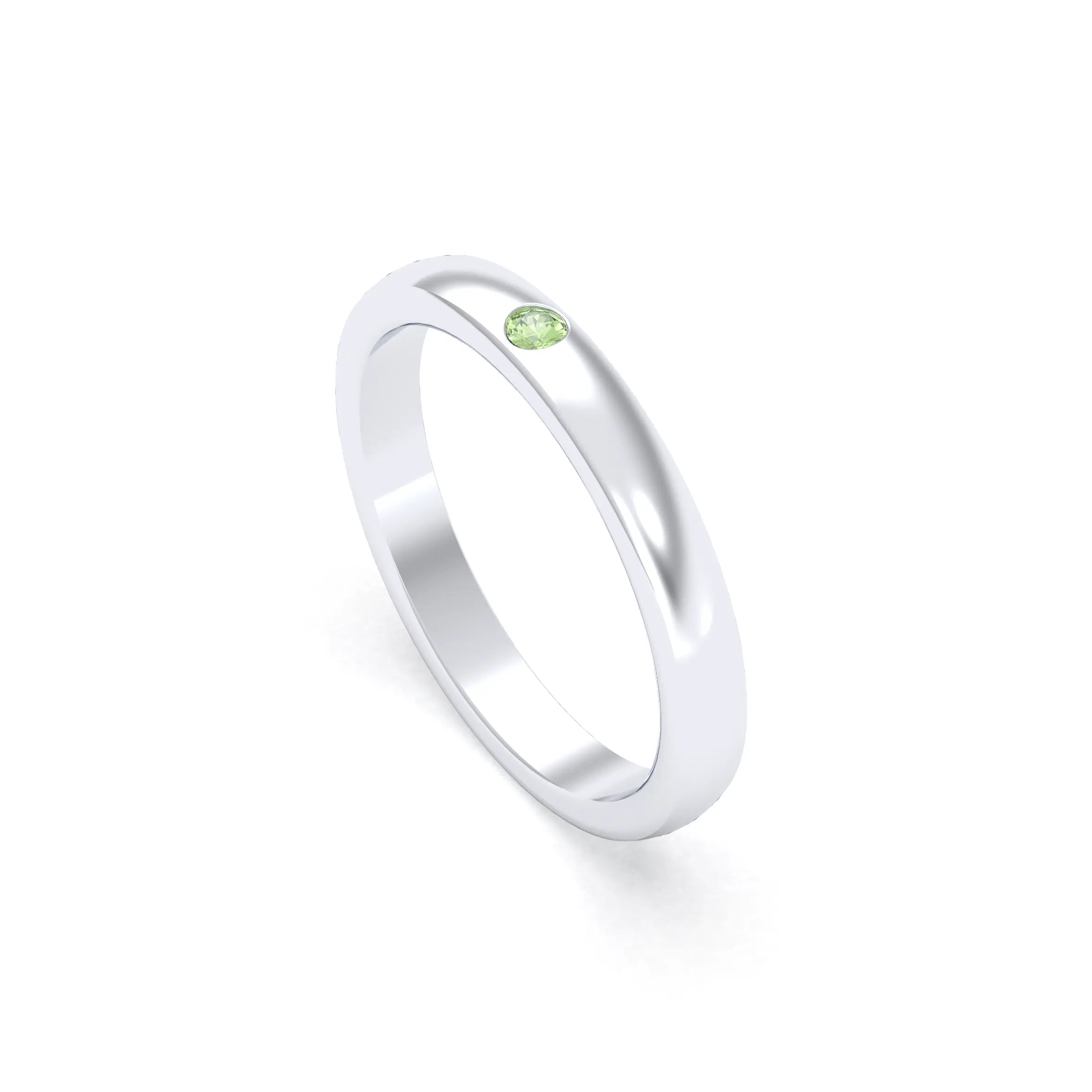 Bague Elisa Solitaire – L'Essence de l'Argent 950 et son Point de Lumière