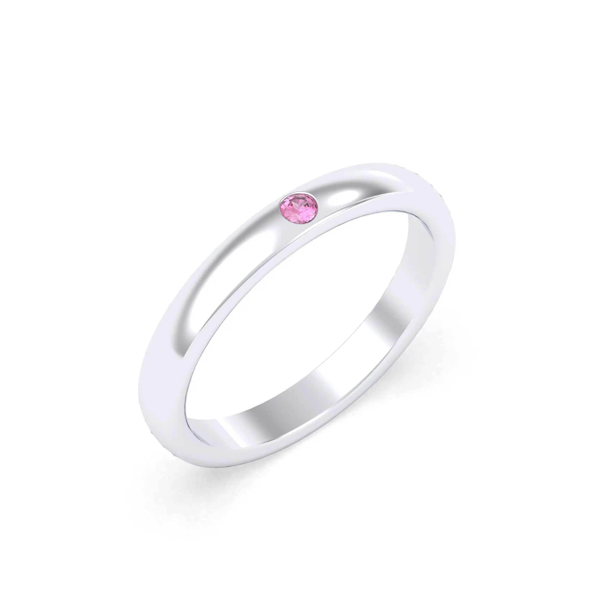 Bague Elisa Solitaire – L'Essence de l'Argent 950 et son Point de Lumière Grenat Rhodolite