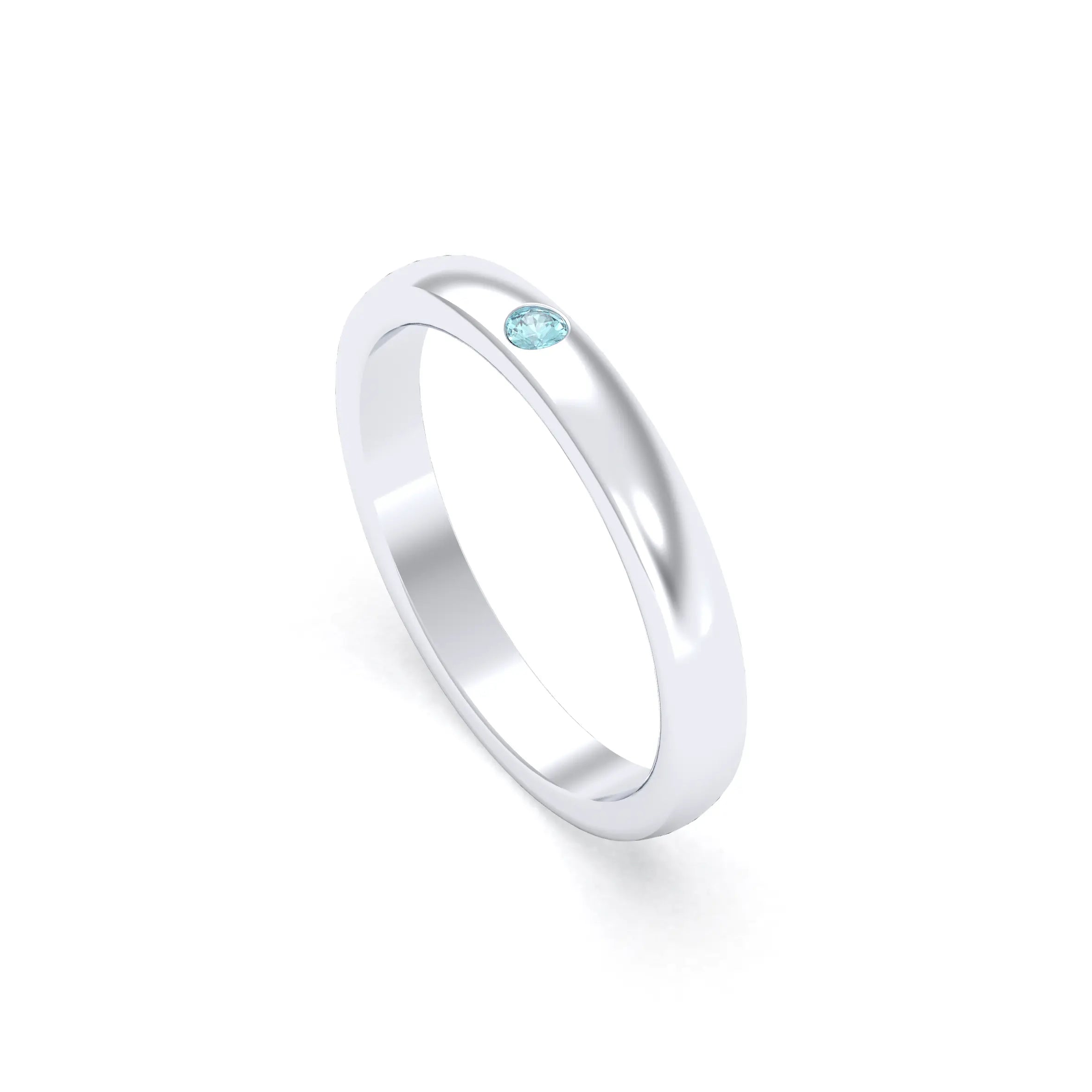 Bague Elisa Solitaire – L'Essence de l'Argent 950 et son Point de Lumière