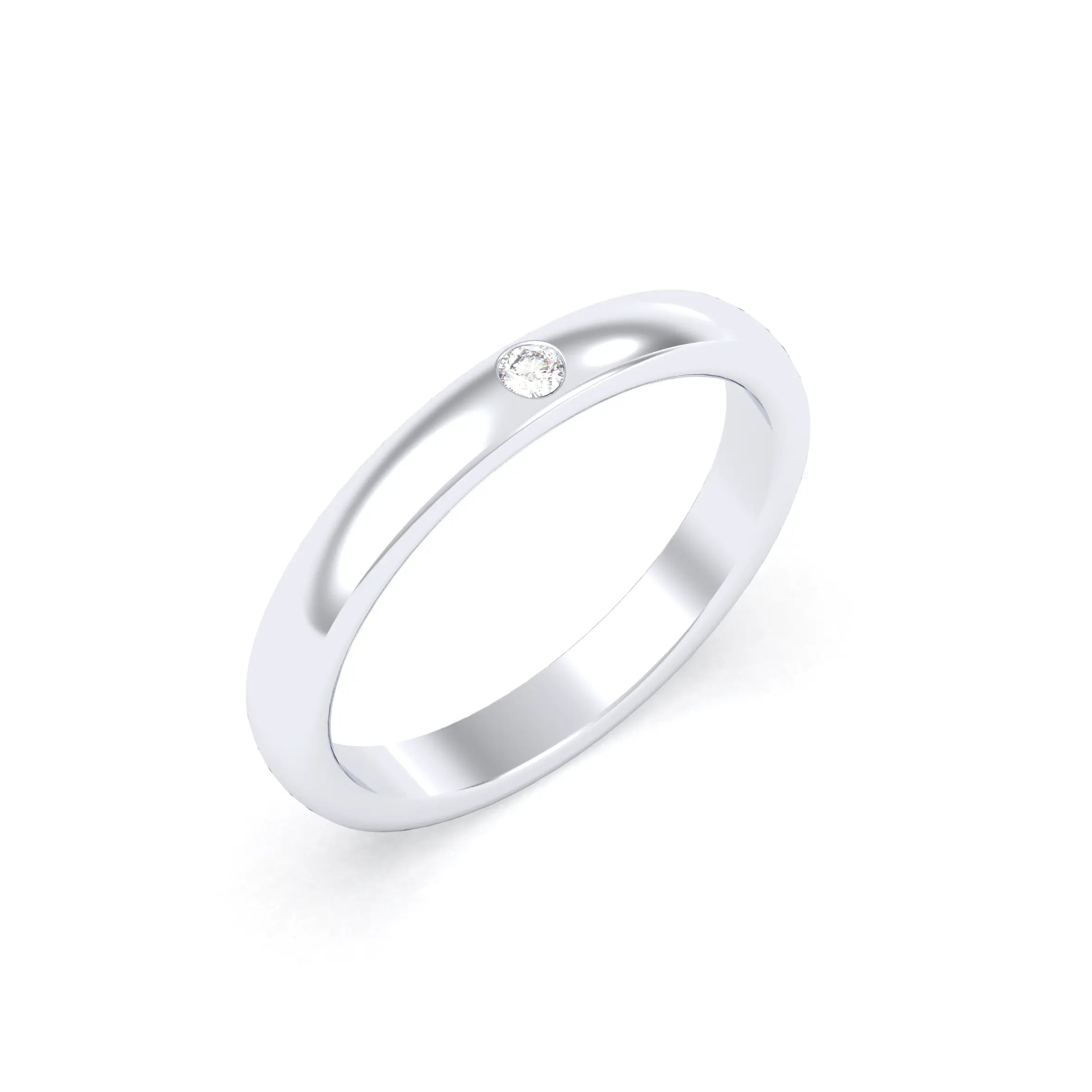 Bague Elisa Solitaire – L'Argent 950 sublimé par les Pierres Précieuses Diamant
