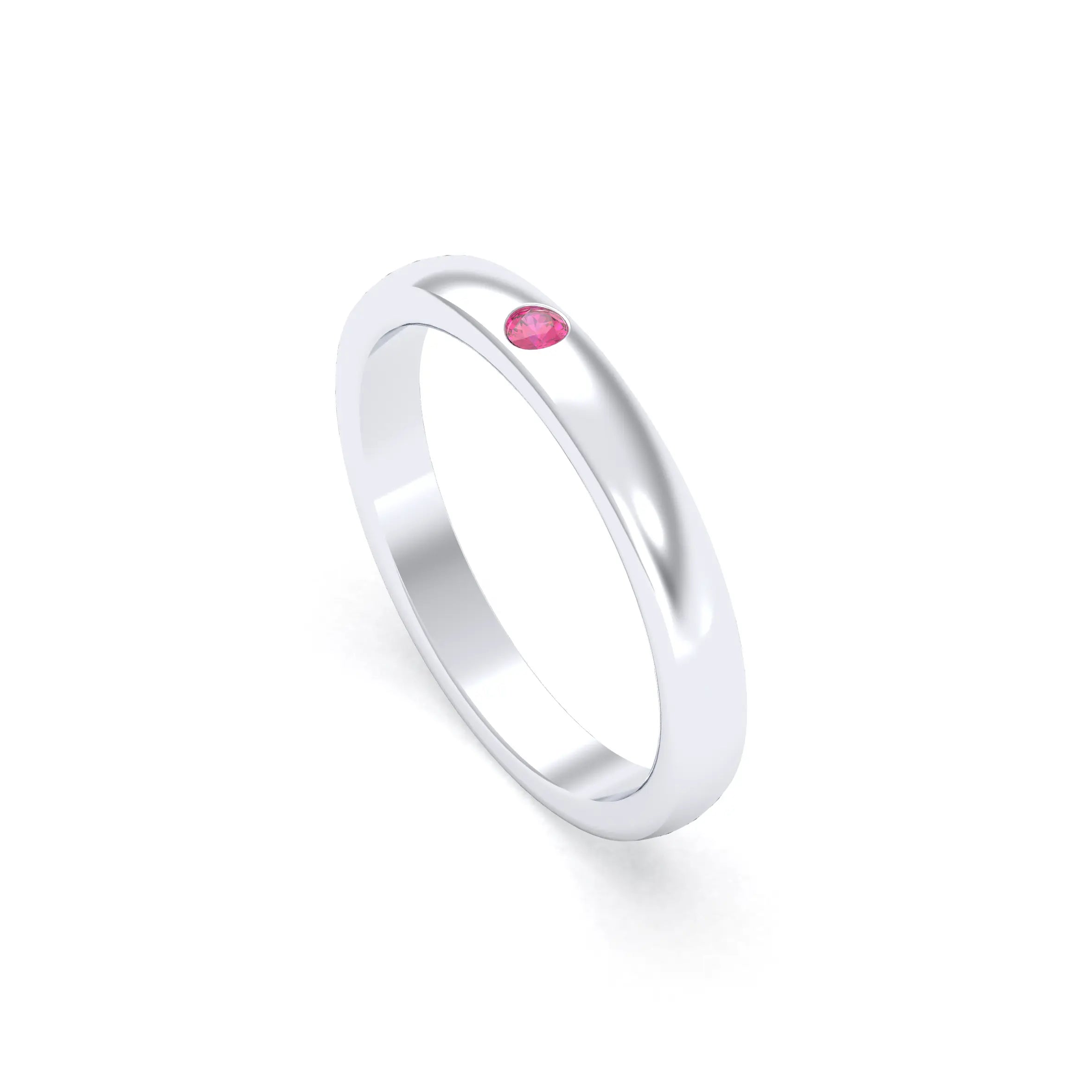Bague Elisa Solitaire – L'Argent 950 sublimé par les Pierres Précieuses