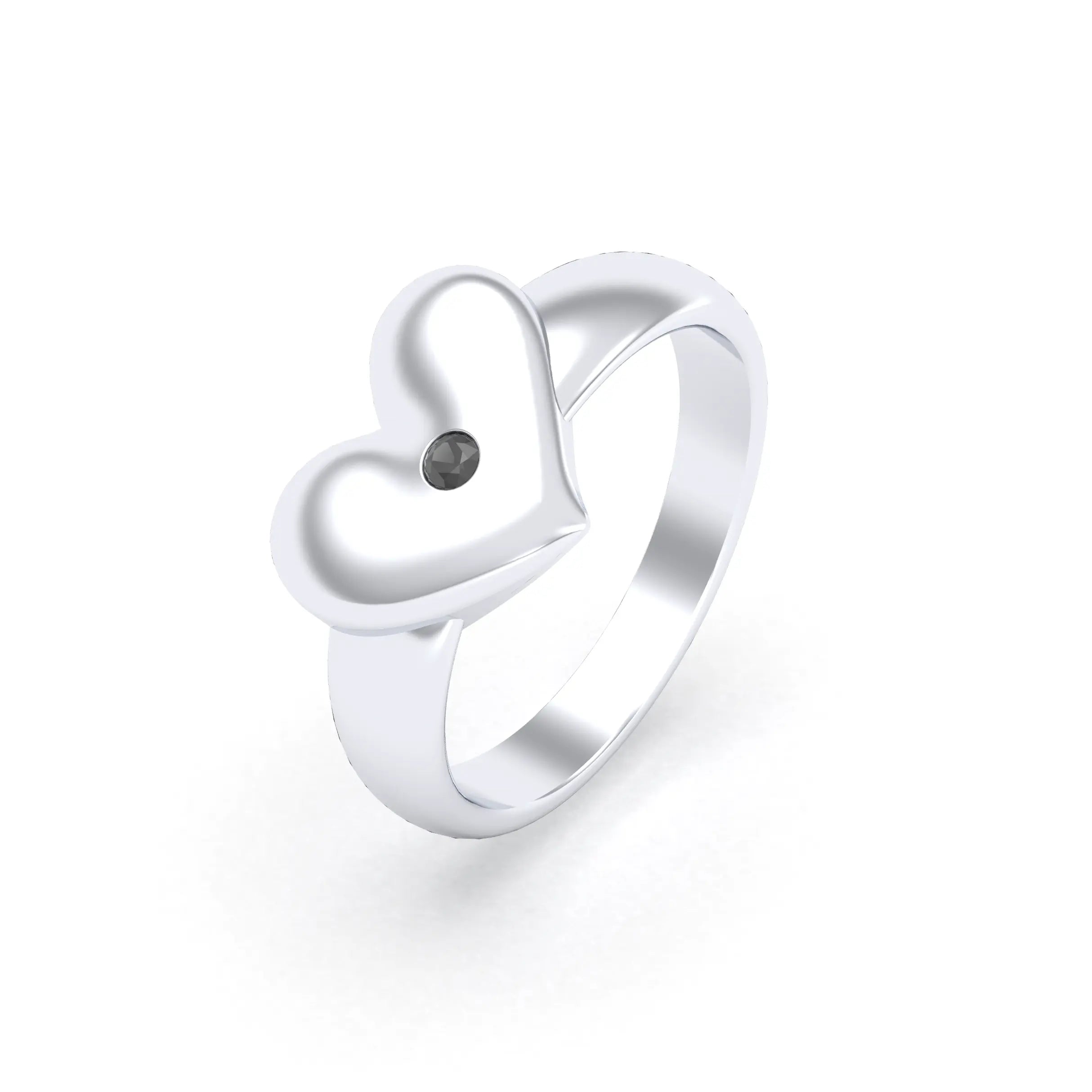 Bague Étreinte en Argent : l’éclat d’un cœur sculpté sur mesure