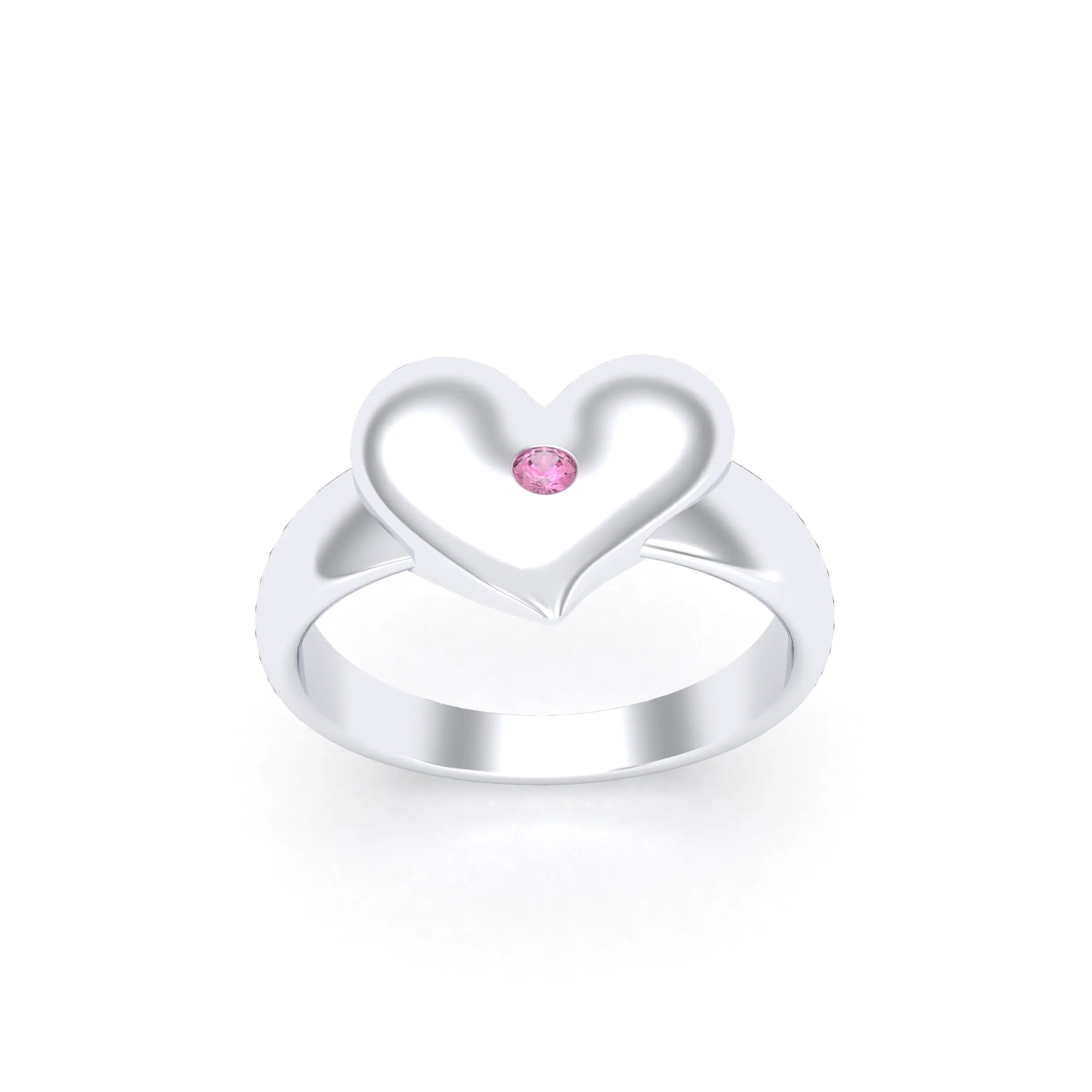 Bague Étreinte en Argent : l’éclat d’un cœur sculpté sur mesure Grenat Rhodolite