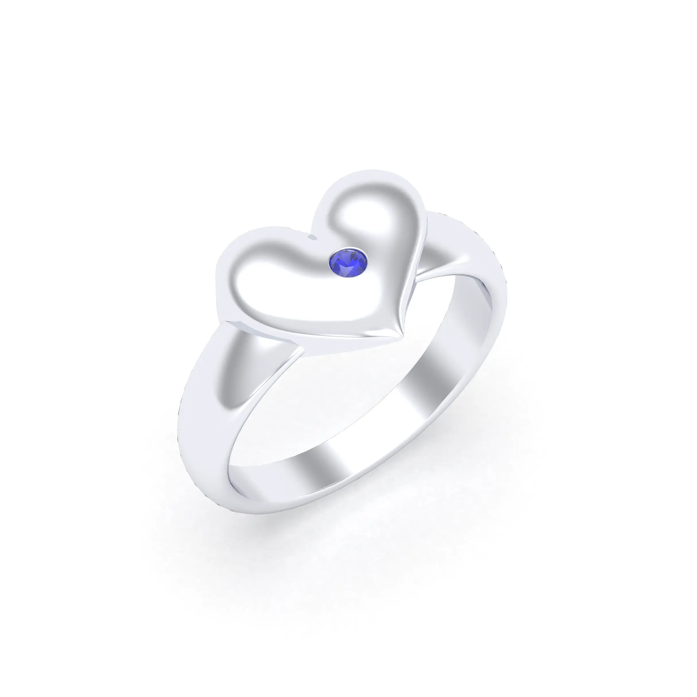 Bague Étreinte en Argent : l’éclat d’un cœur sculpté sur mesure