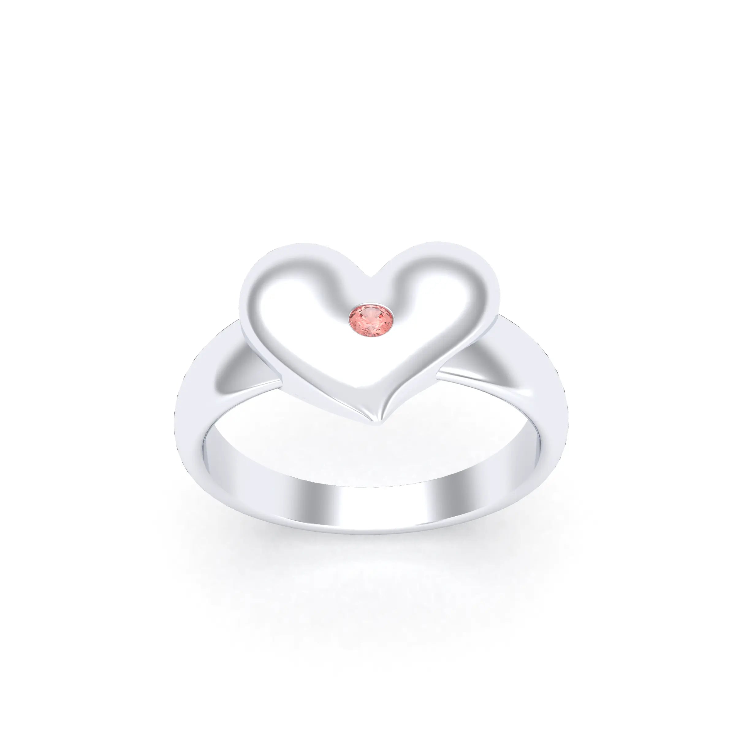 Bague Étreinte en Argent : l’éclat d’un cœur sculpté sur mesure Saphir pêche