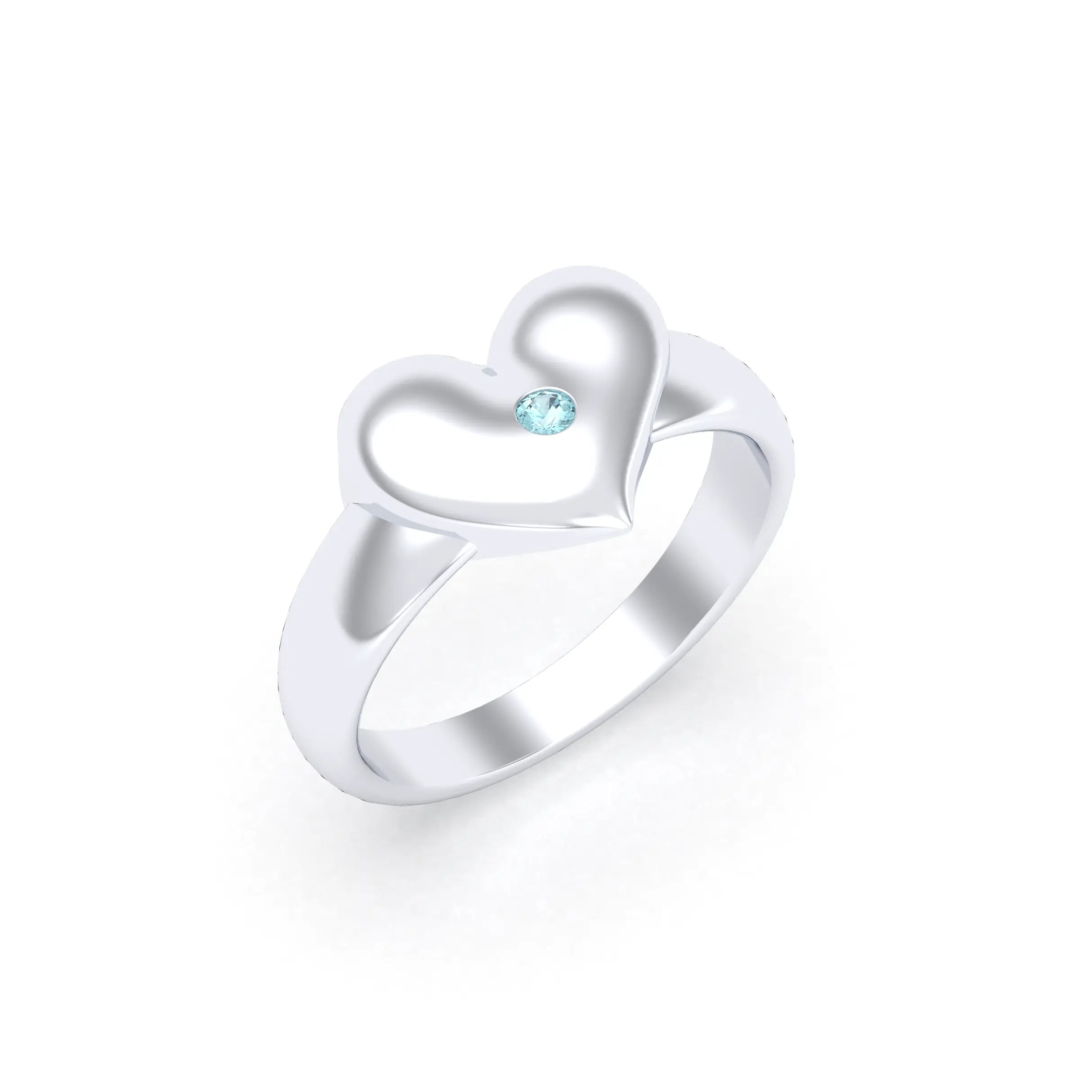 Bague Étreinte en Argent : l’éclat d’un cœur sculpté sur mesure