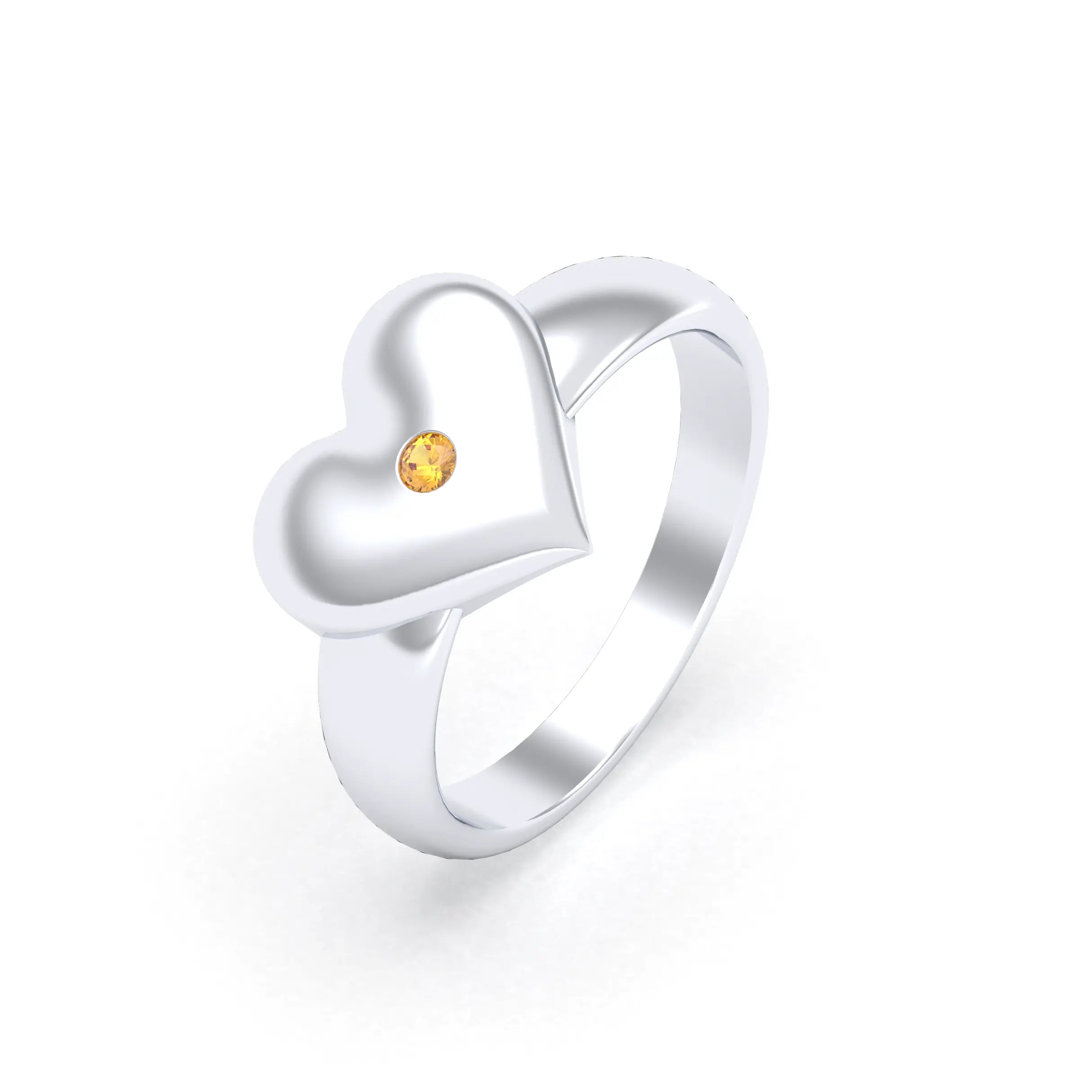 Bague Idylle en Argent : la pureté d’un cœur éternel et sur mesure