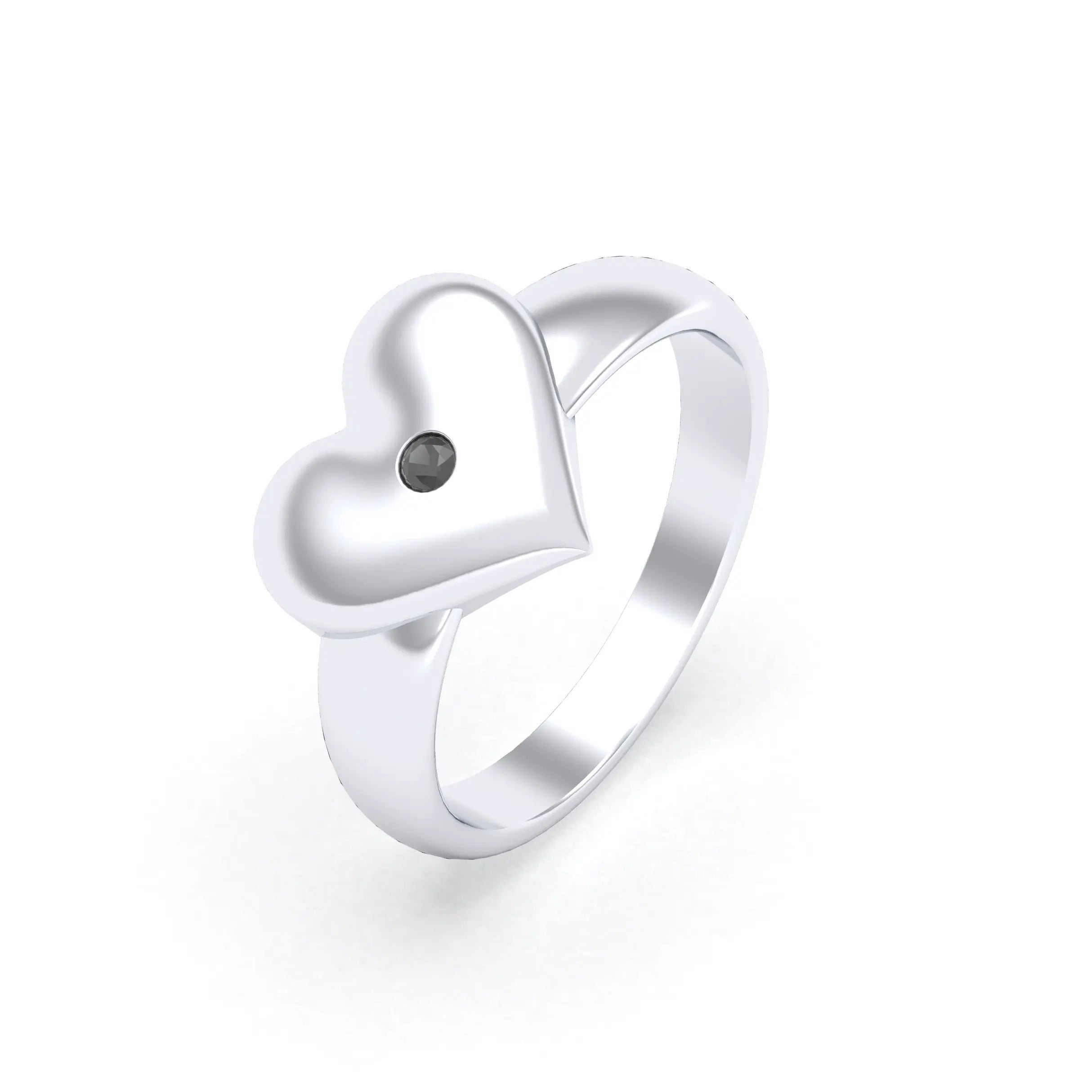 Bague Idylle en Argent : la pureté d’un cœur éternel et sur mesure