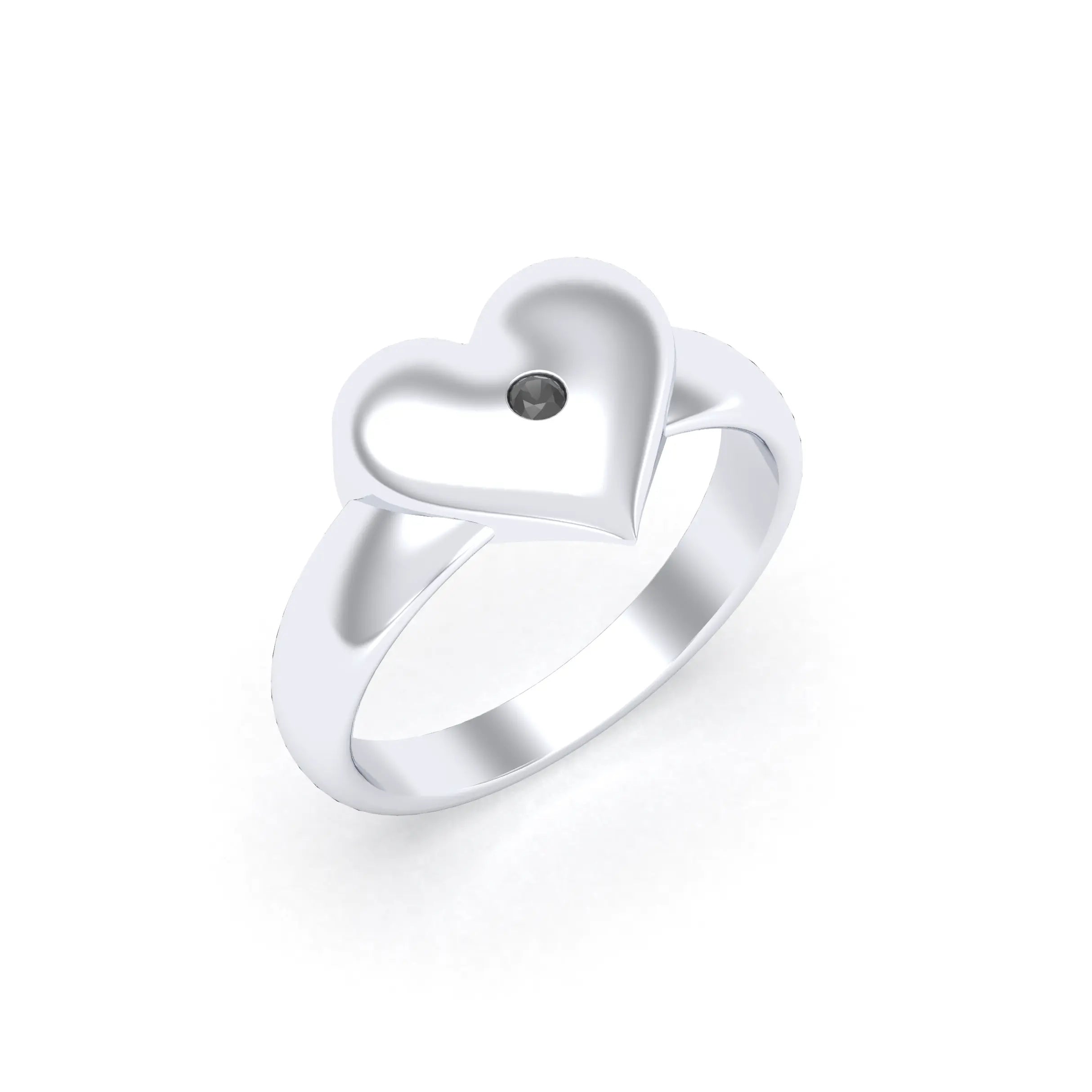 Bague Idylle en Argent : la pureté d’un cœur éternel et sur mesure