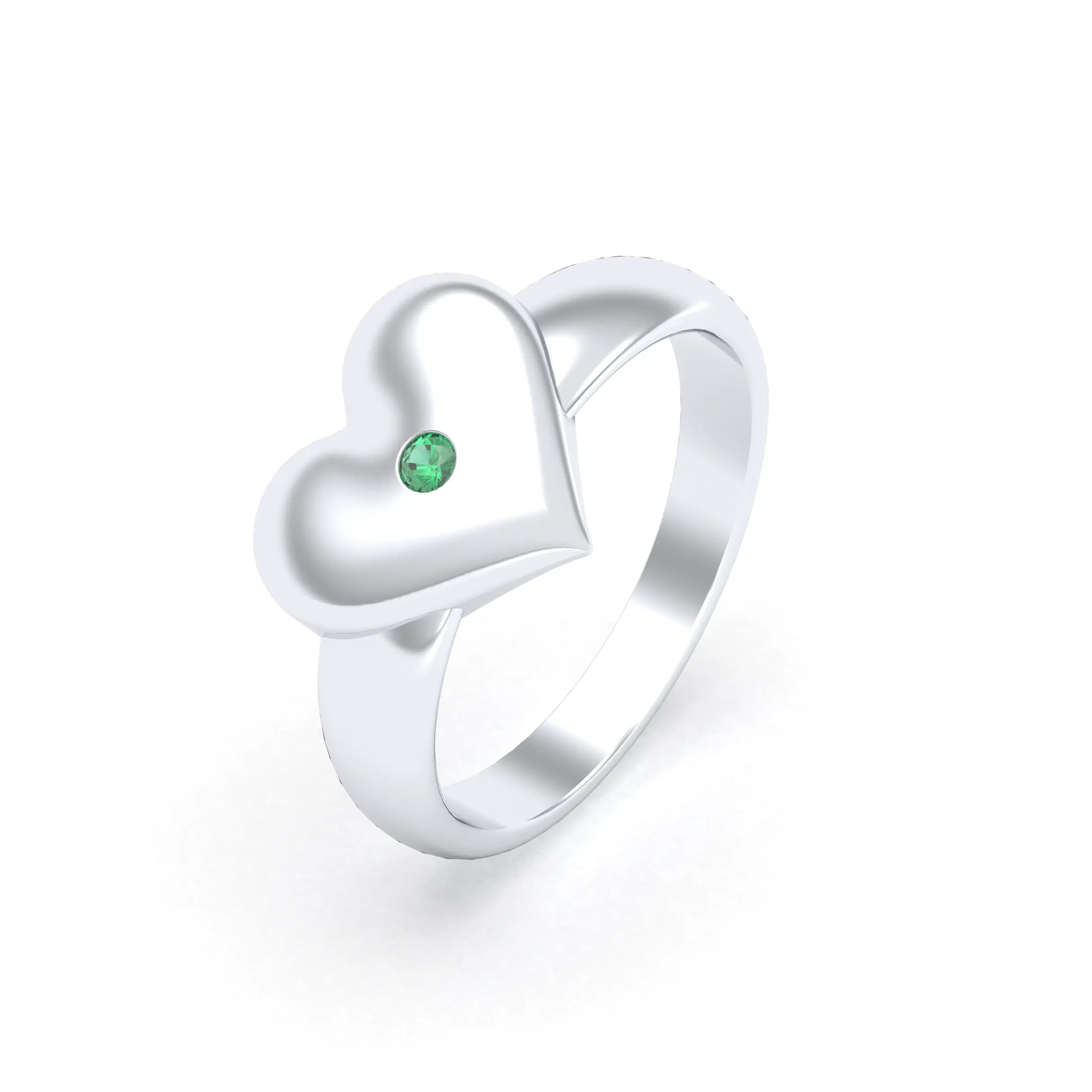 Bague Idylle en Argent : la pureté d’un cœur éternel et sur mesure