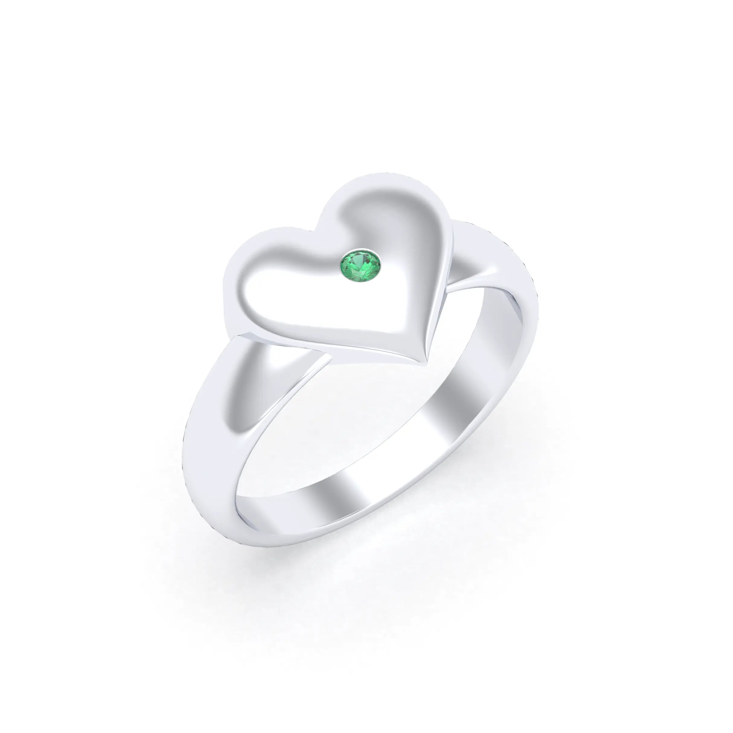 Bague Idylle en Argent : la pureté d’un cœur éternel et sur mesure