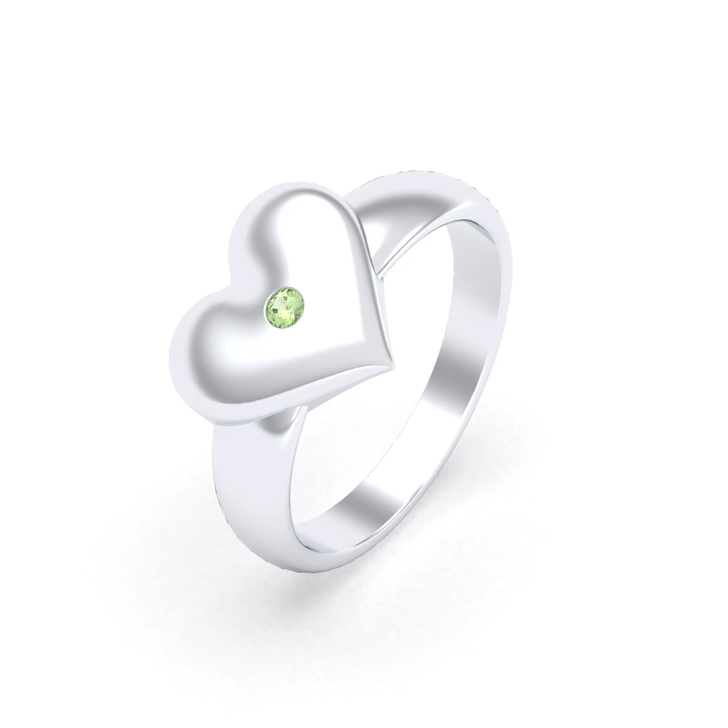 Bague Idylle en Argent : la pureté d’un cœur éternel et sur mesure