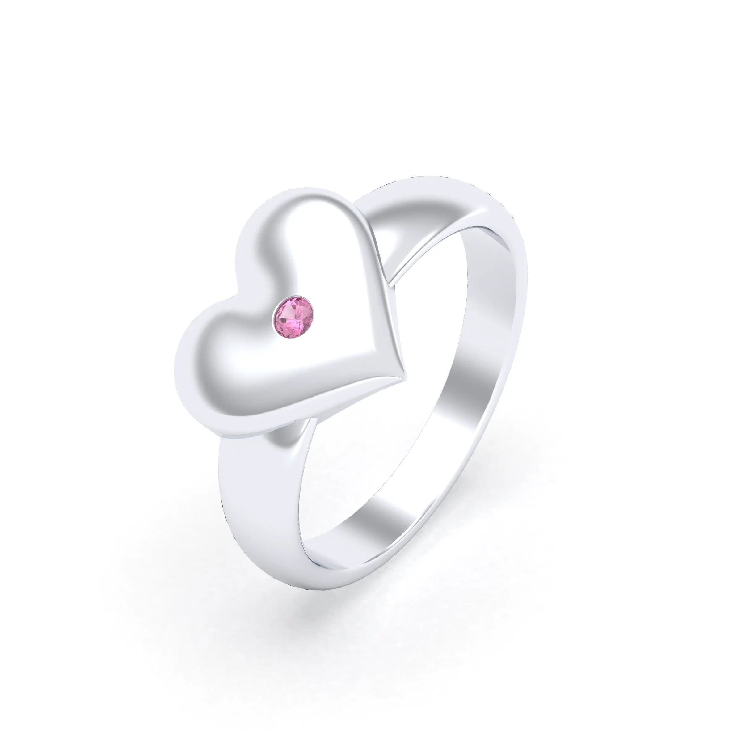 Bague Idylle en Argent : la pureté d’un cœur éternel et sur mesure