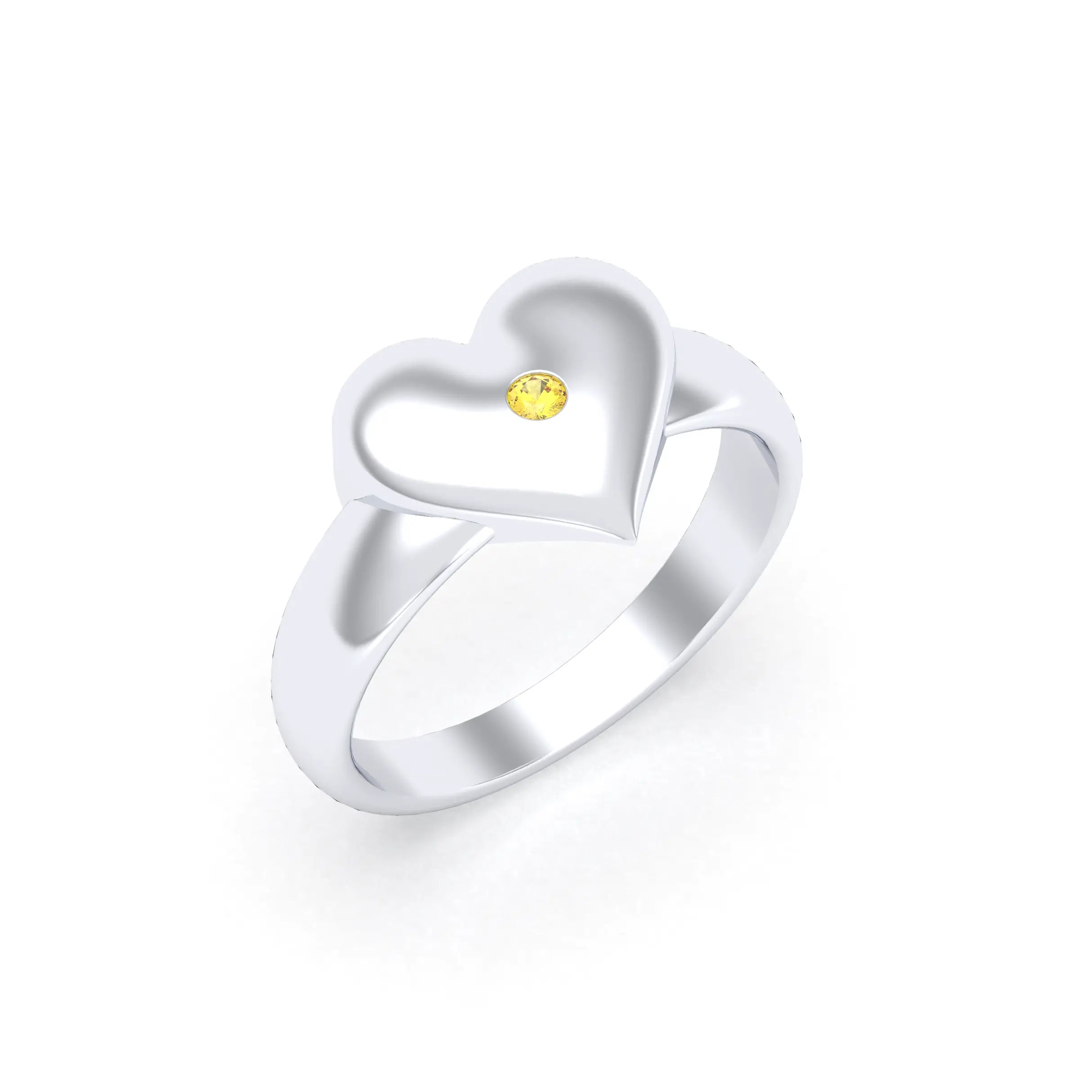 Bague Idylle en Argent : la pureté d’un cœur éternel et sur mesure